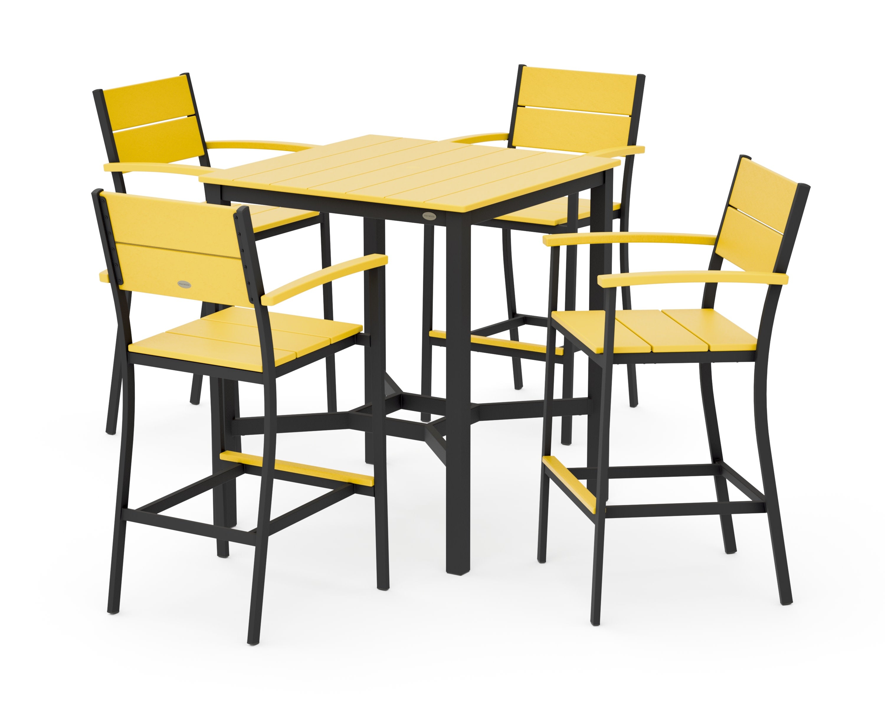 Main Street 5-Piece Bar Set in Black / Lemon