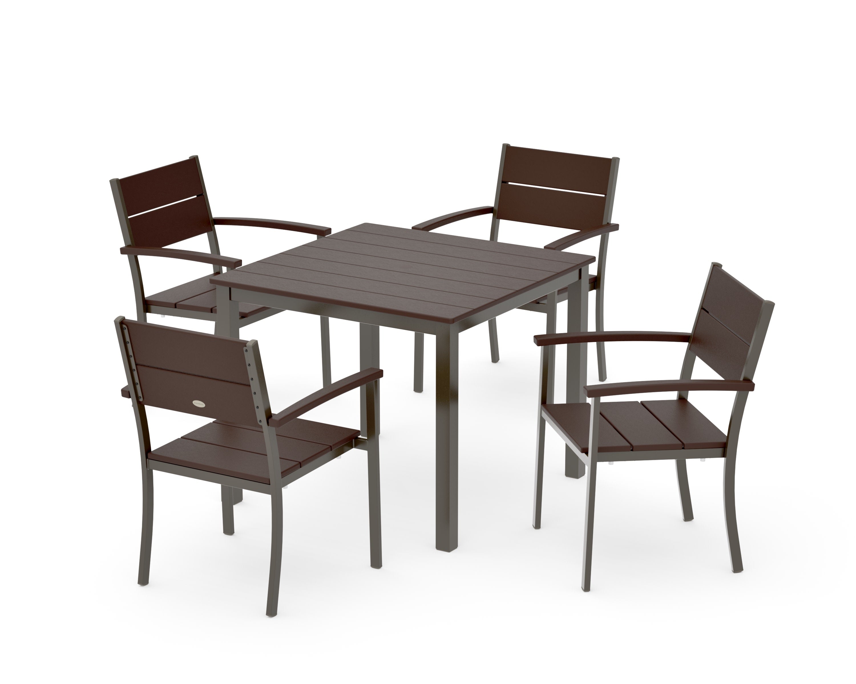 Main Street 5-Piece Dining Set in Bronze / Mahogany