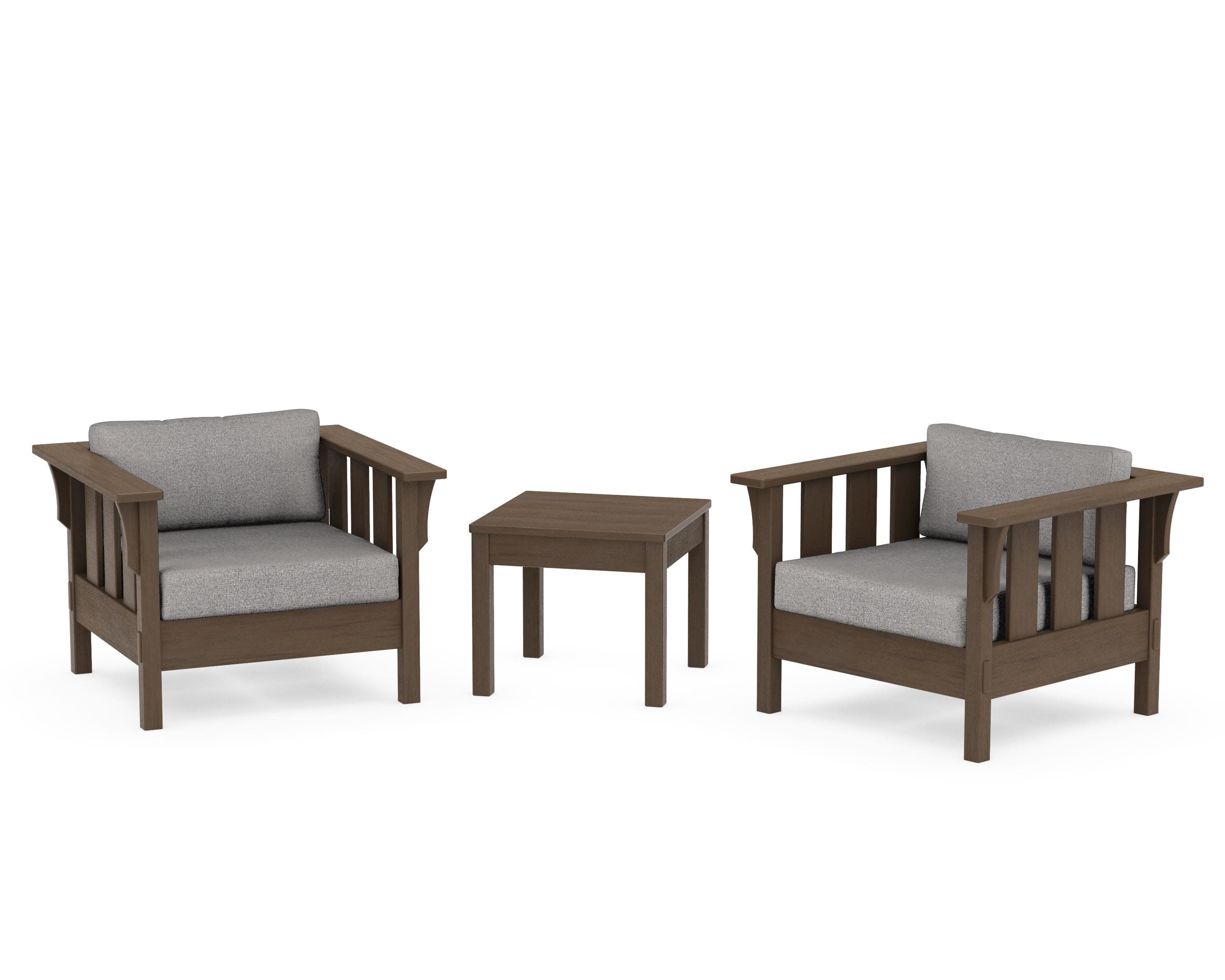 Acadia 3-Piece Deep Seating Set in Kona / Grey Mist