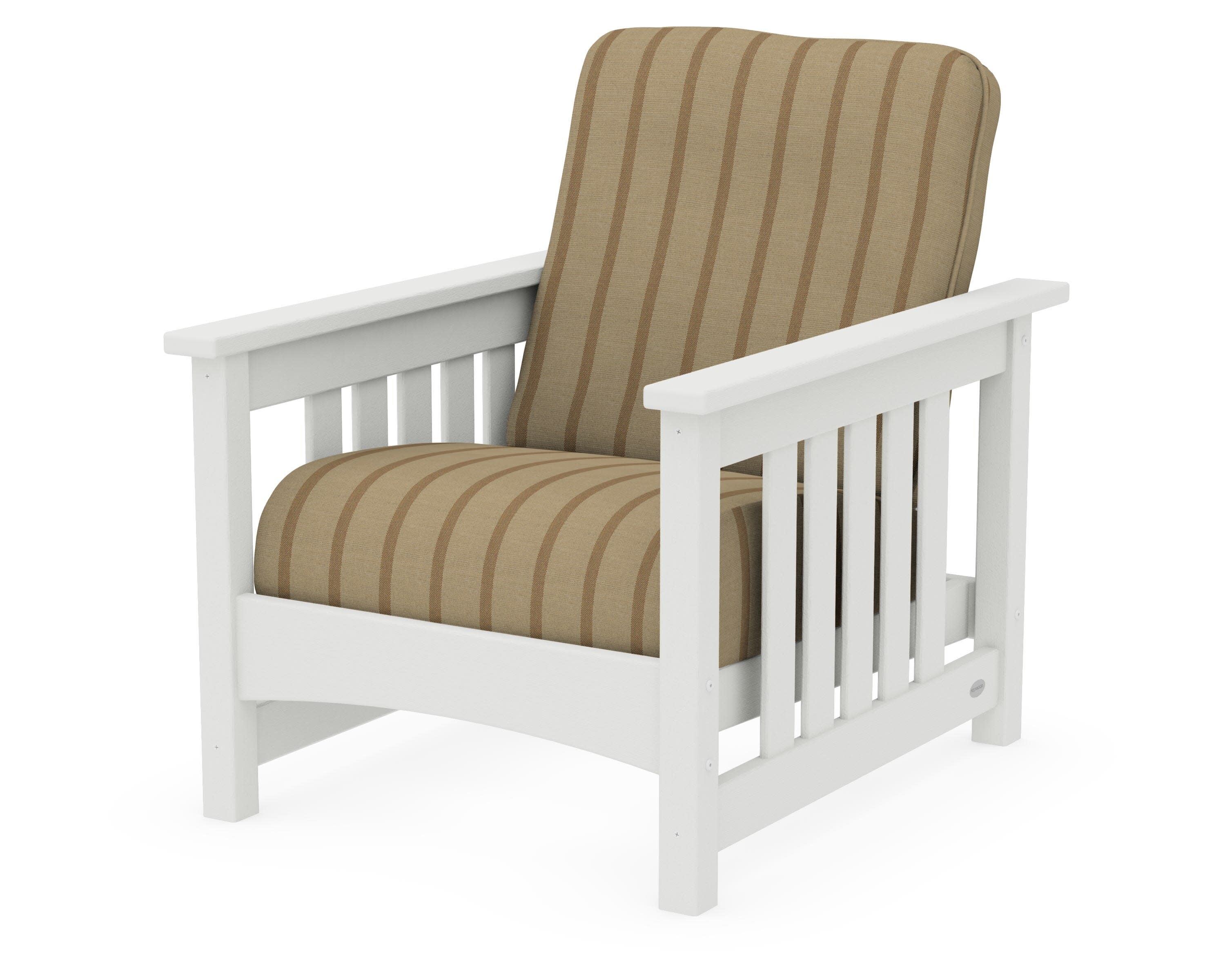 Club Mission Chair in Vintage White / Unwind Driftwood