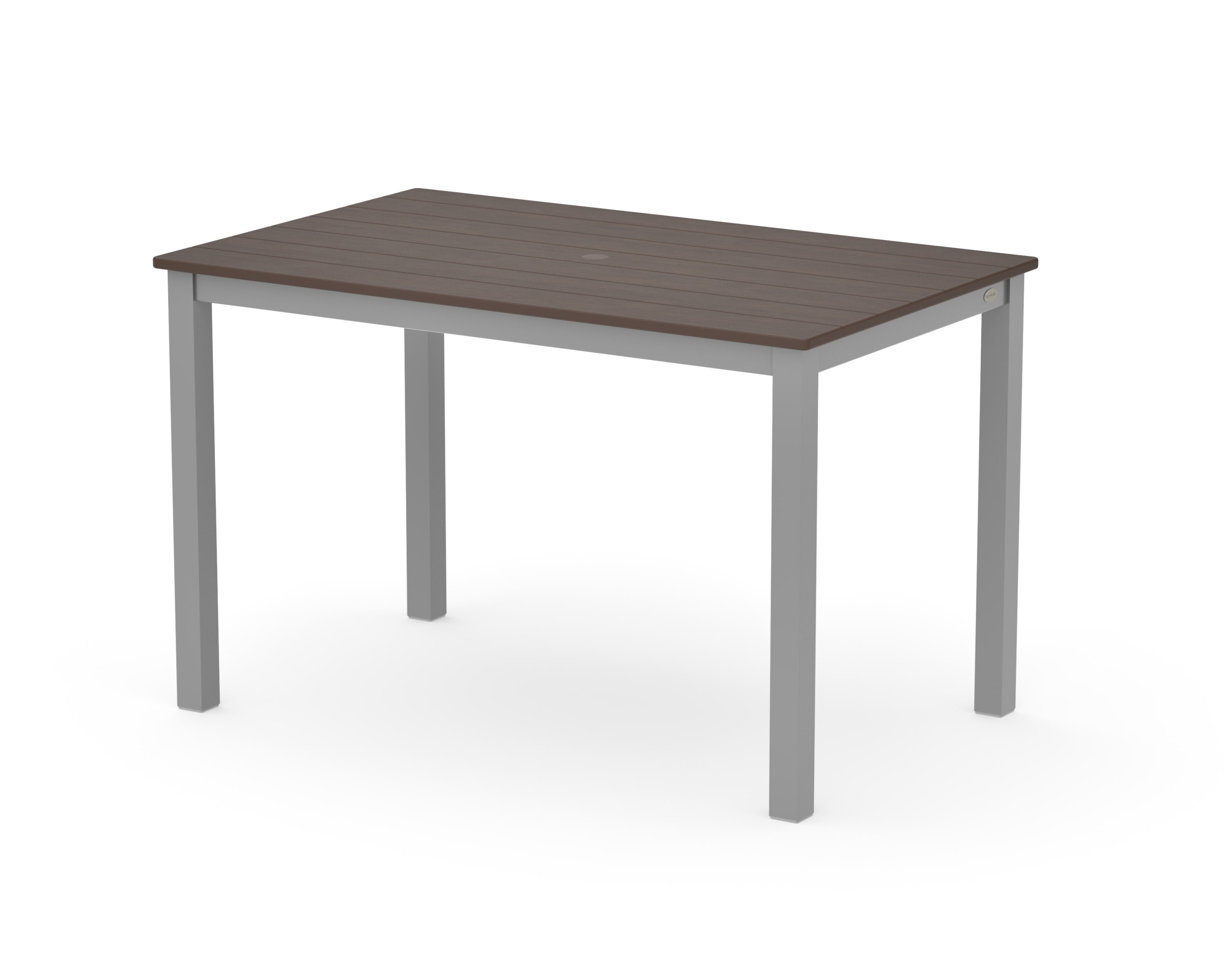 Main Street 30 x 48 Dining Table in Silver / Kona