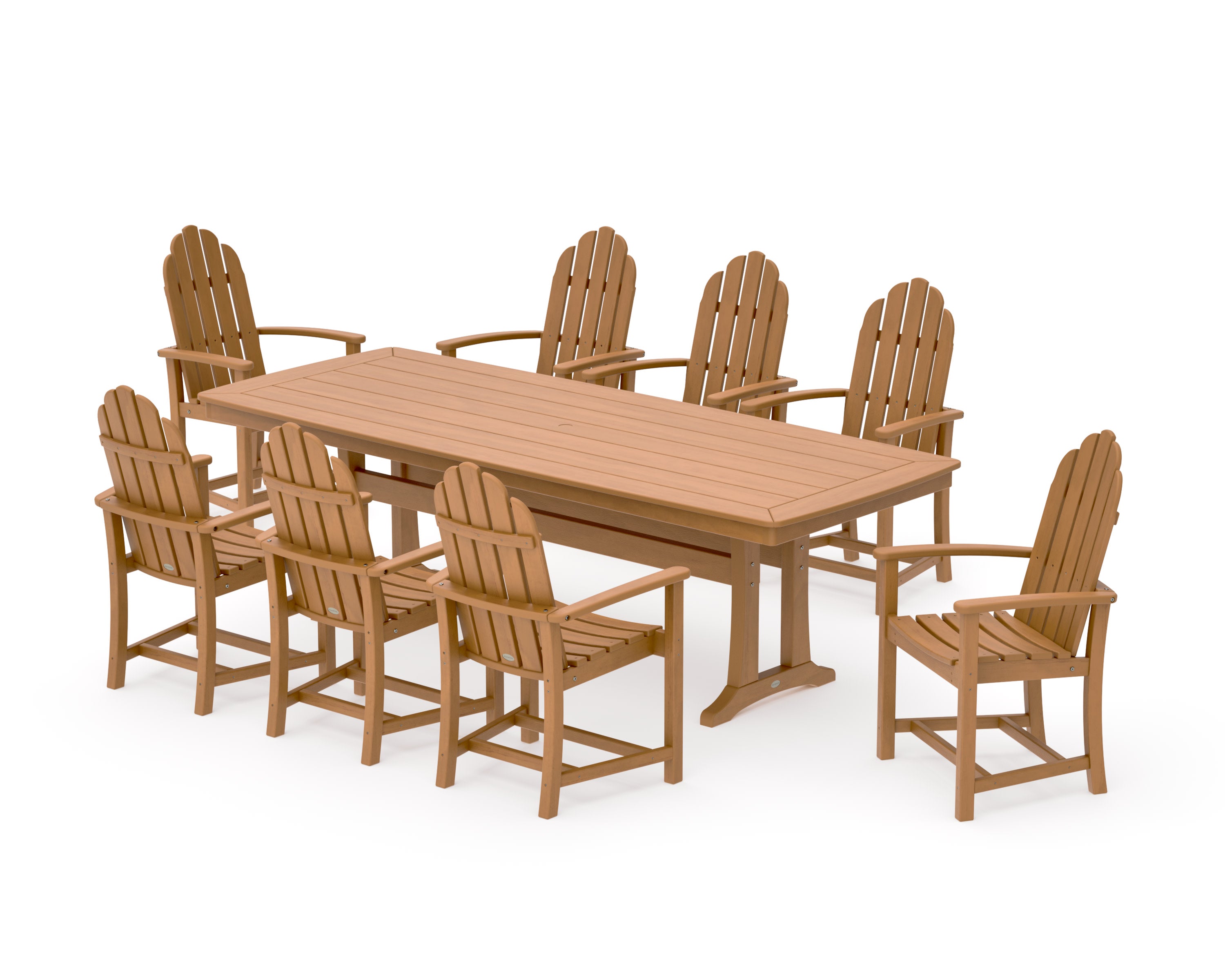 Classic Adirondack 9-Piece Dining Set with Trestle Legs in Natural