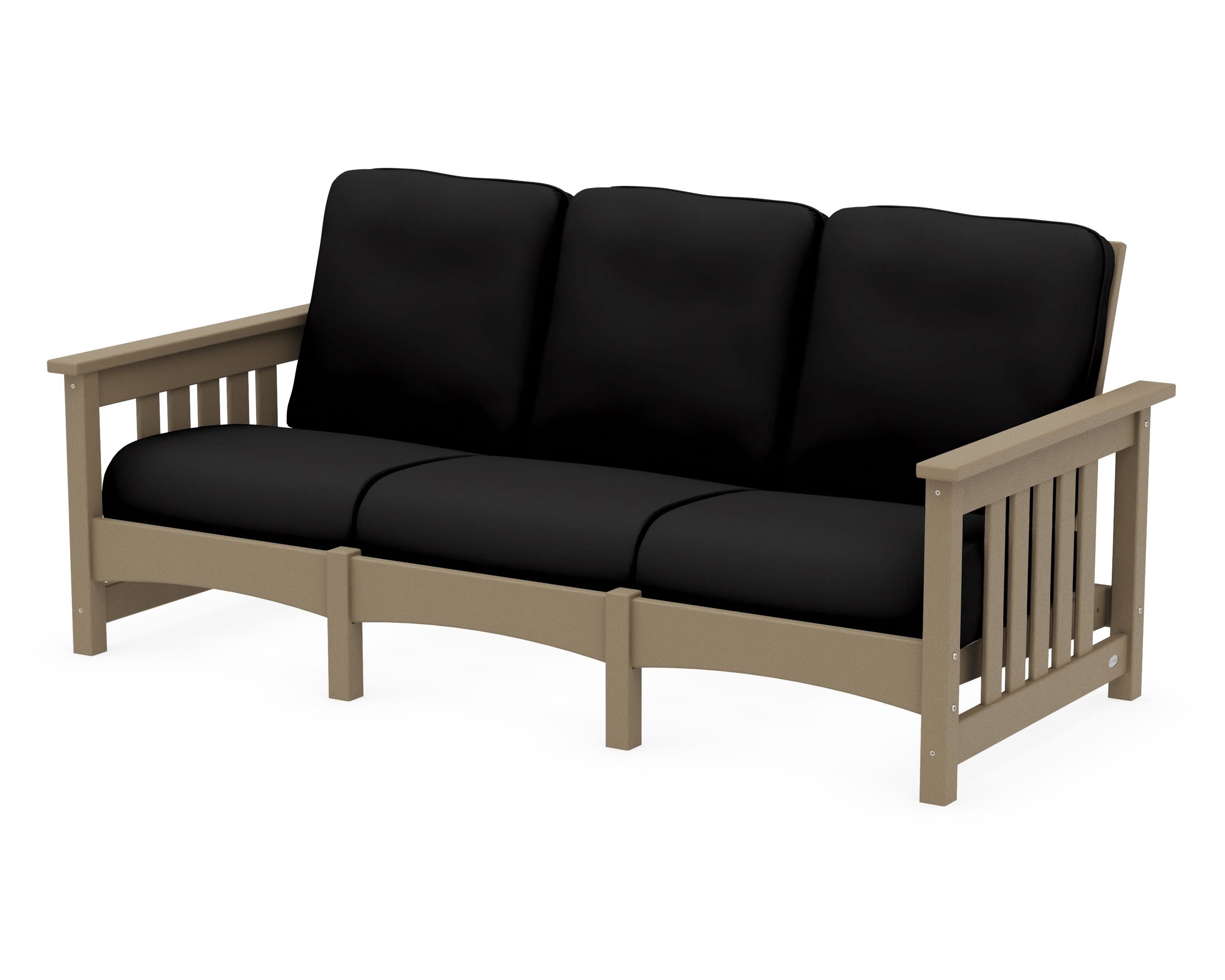Club Mission Sofa in Vintage Sahara / Canvas Black
