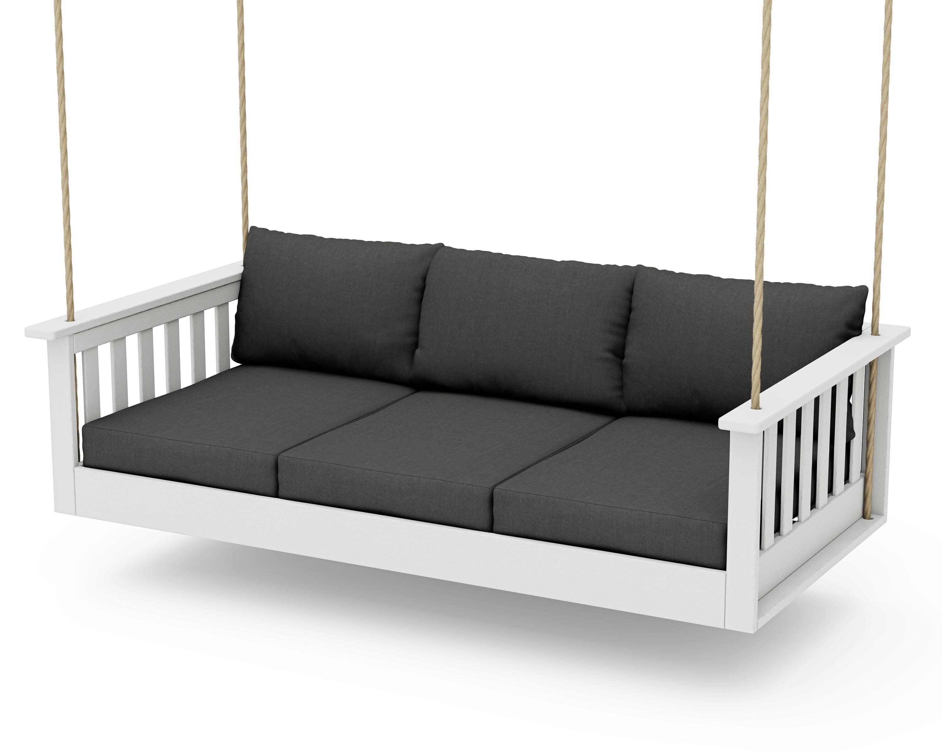Vineyard Daybed Swing in Vintage White / Spectrum Carbon