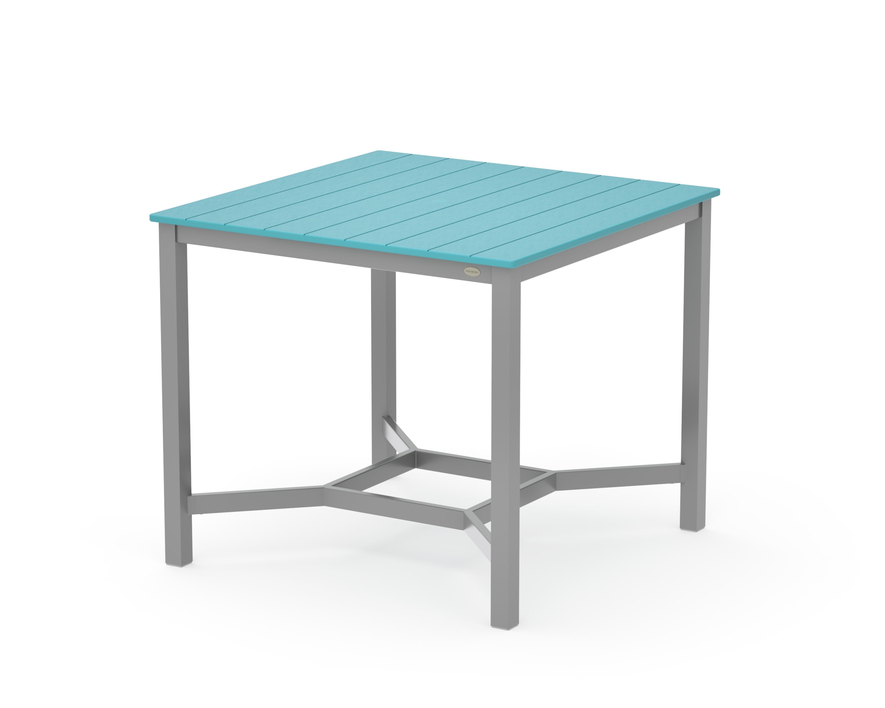 Main Street 42 x 42 Counter Table in Silver / Aruba