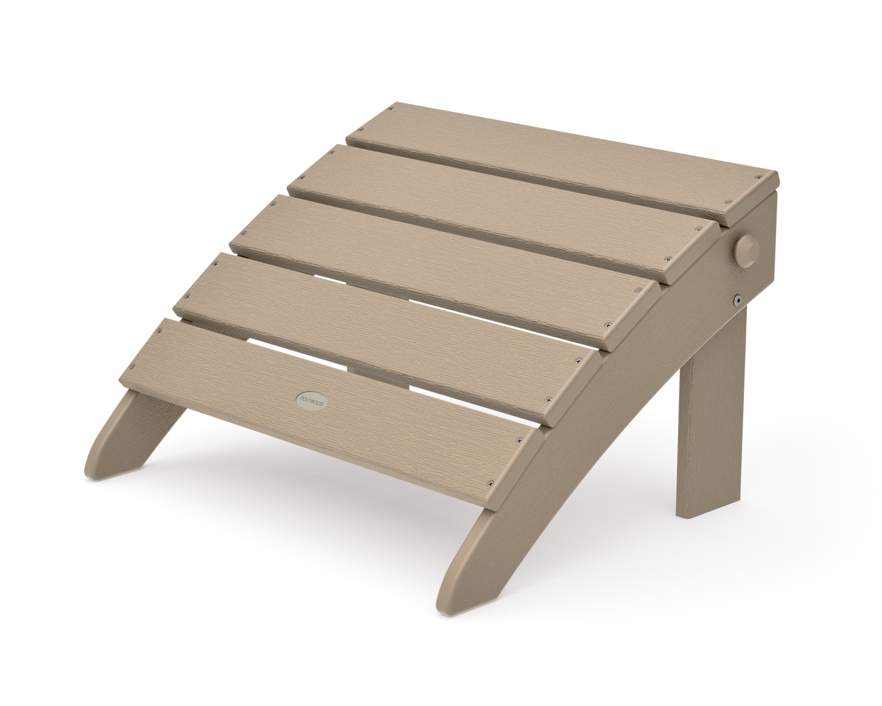 Classic Oversized Adirondack Folding Ottoman in Vintage Sahara