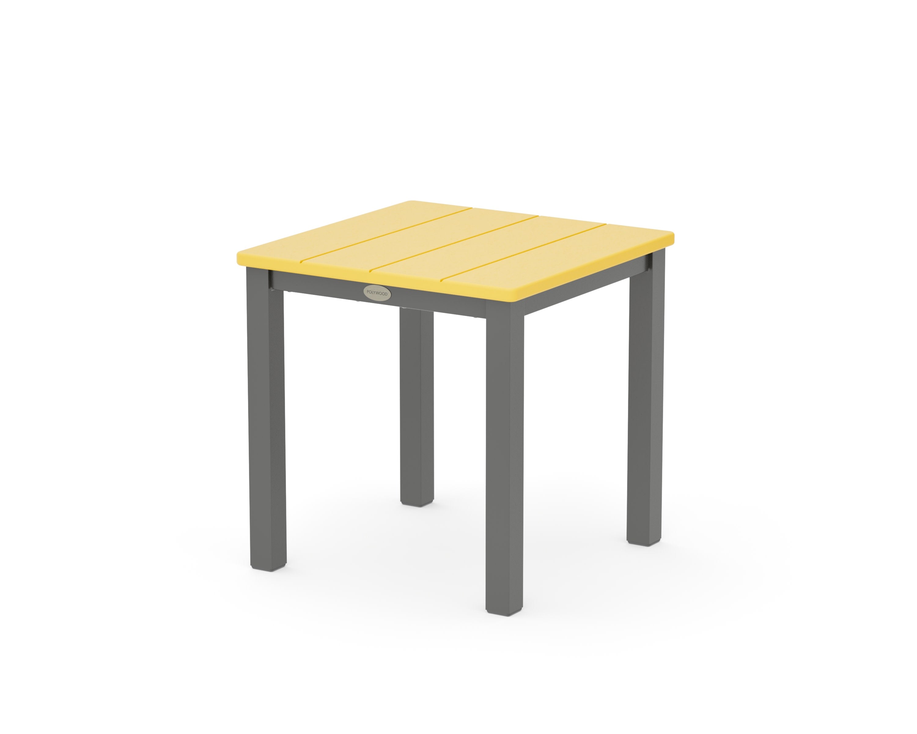 Main Street 18" Side Table in Charcoal / Lemon
