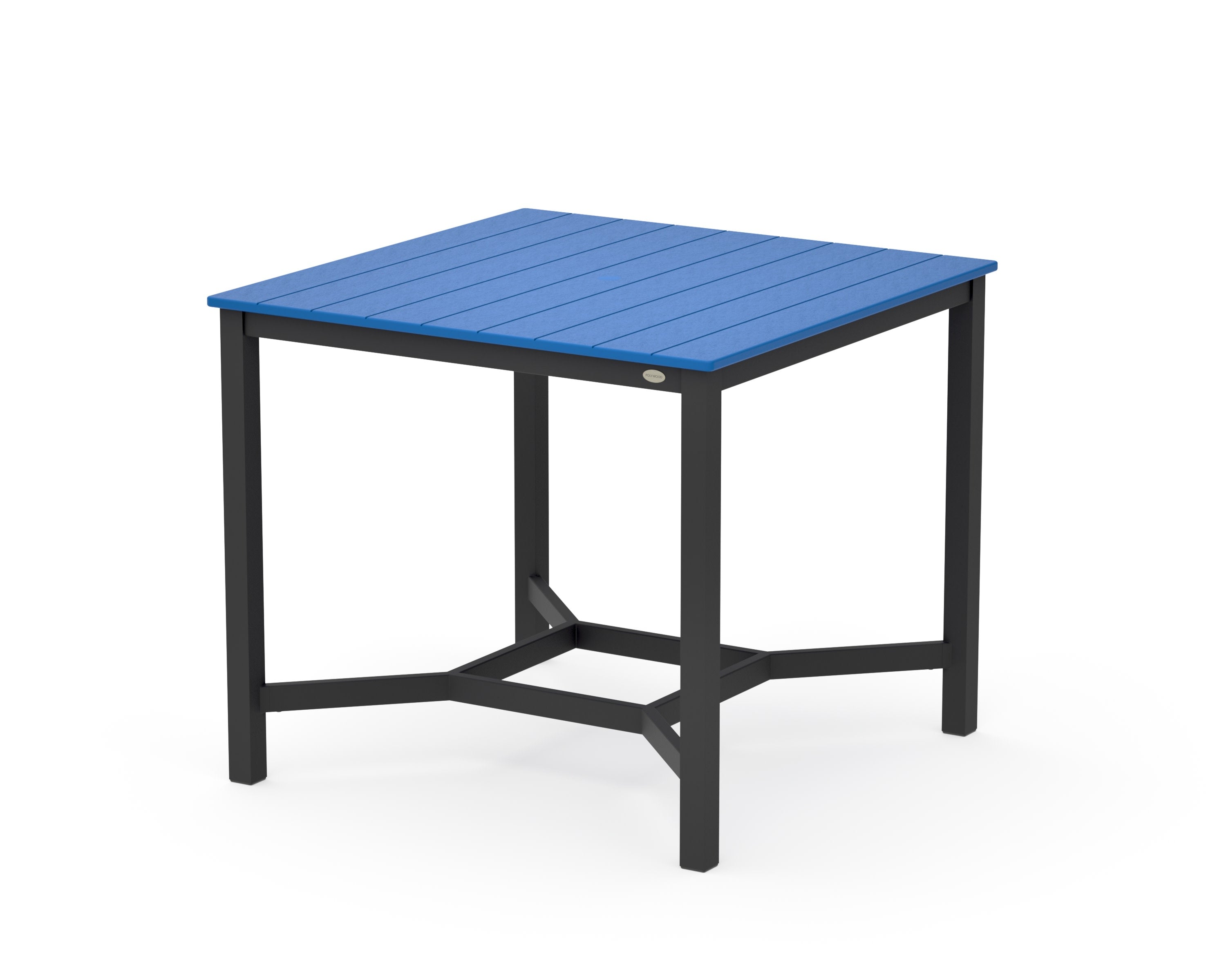 Main Street 42 x 42 Counter Table in Black / Pacific Blue