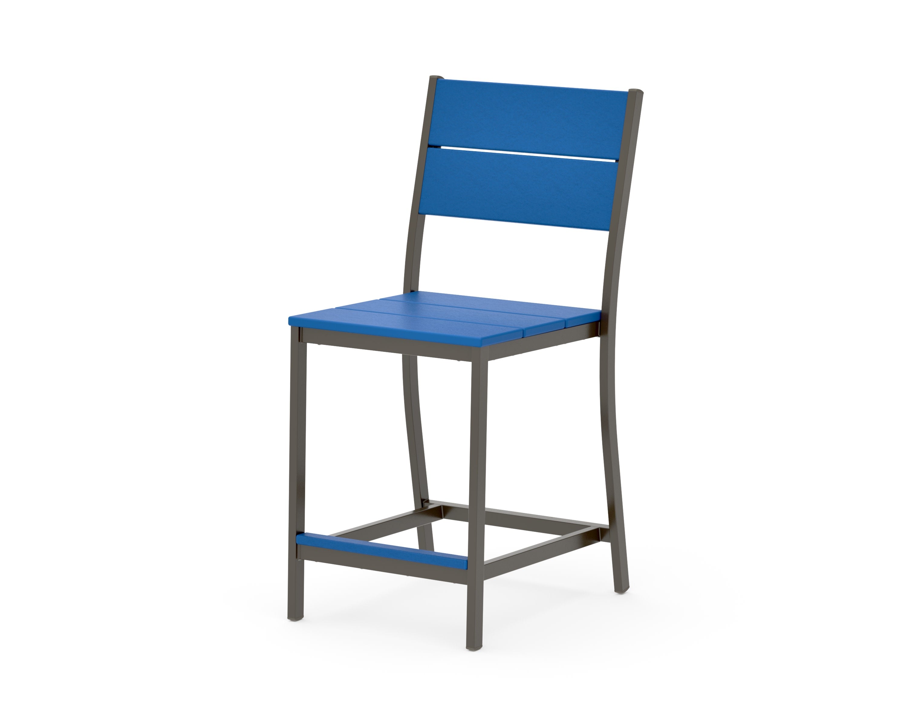 Main Street Counter Side Chair in Bronze / Pacific Blue