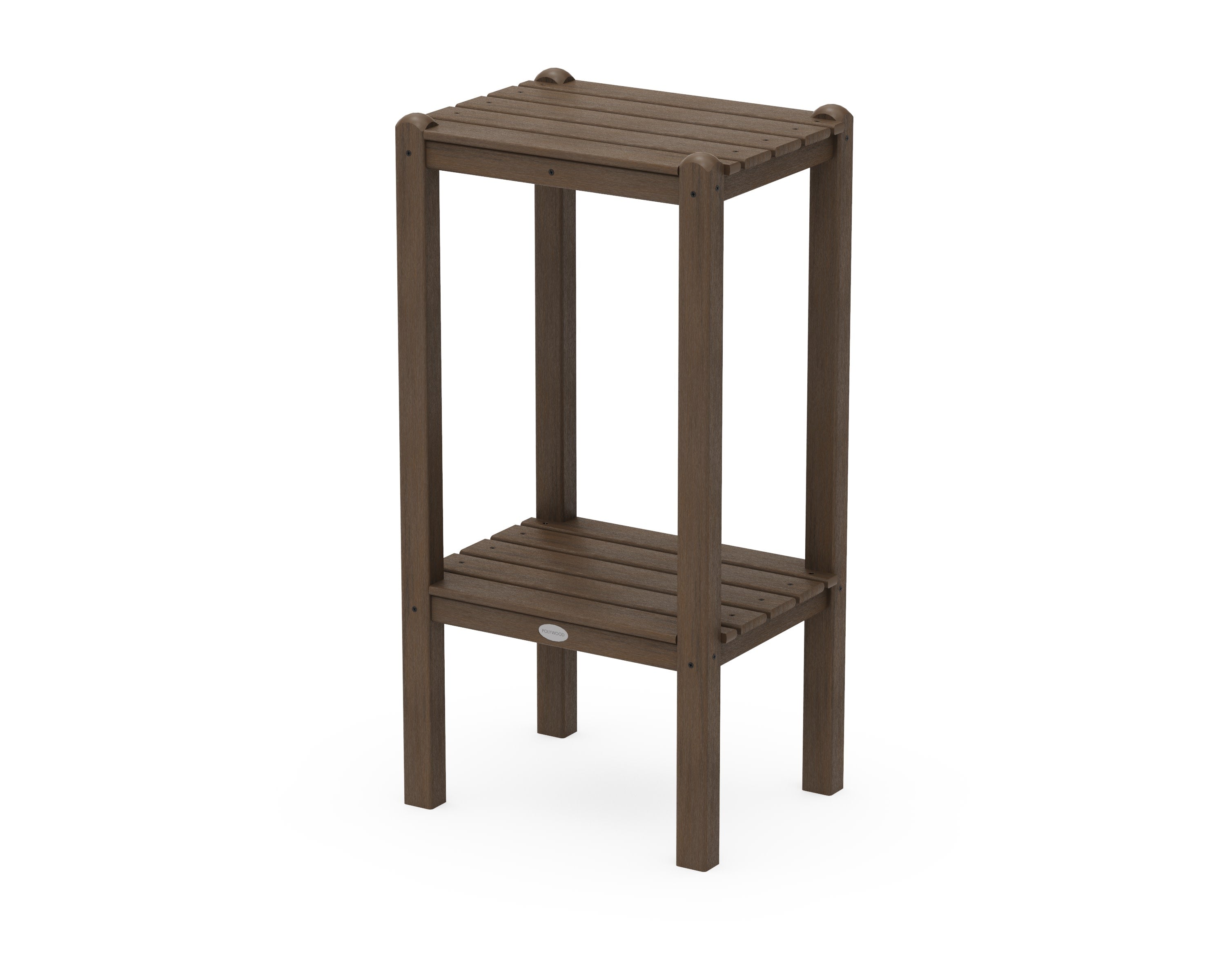 Two Shelf Bar Side Table in Kona