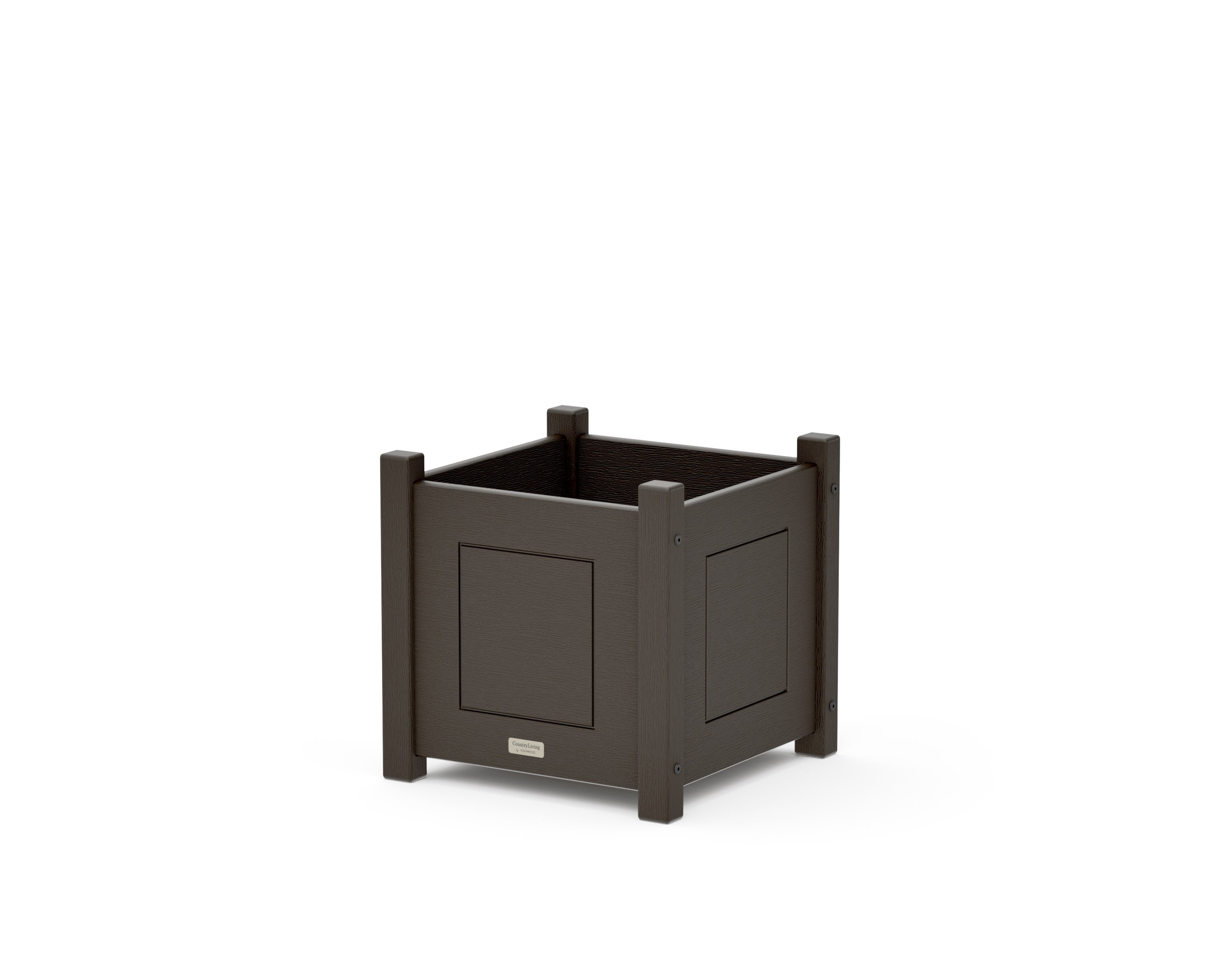 Country Living Square Planter Box in Vintage Coffee