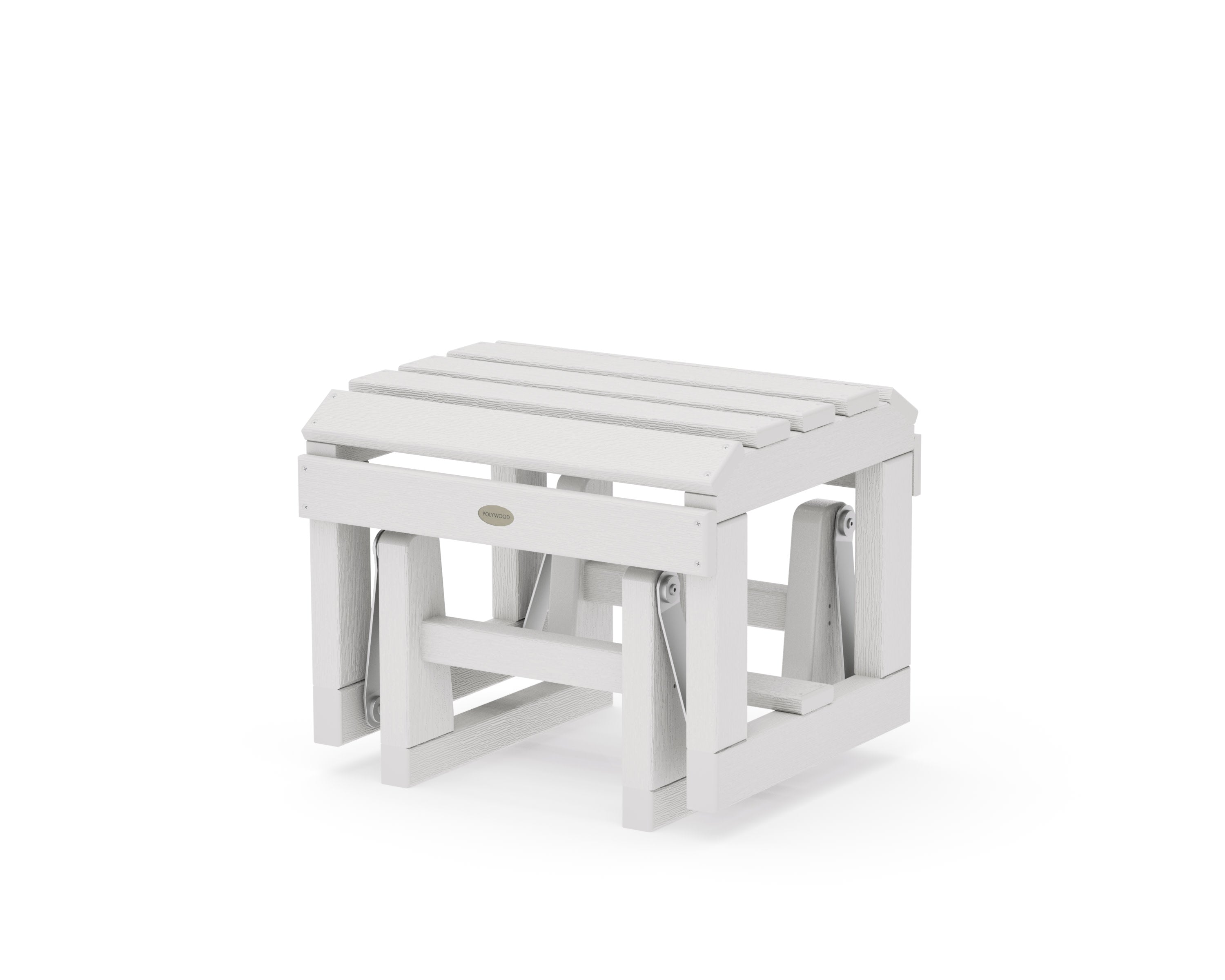 Classic Adirondack Glider Ottoman in Vintage White