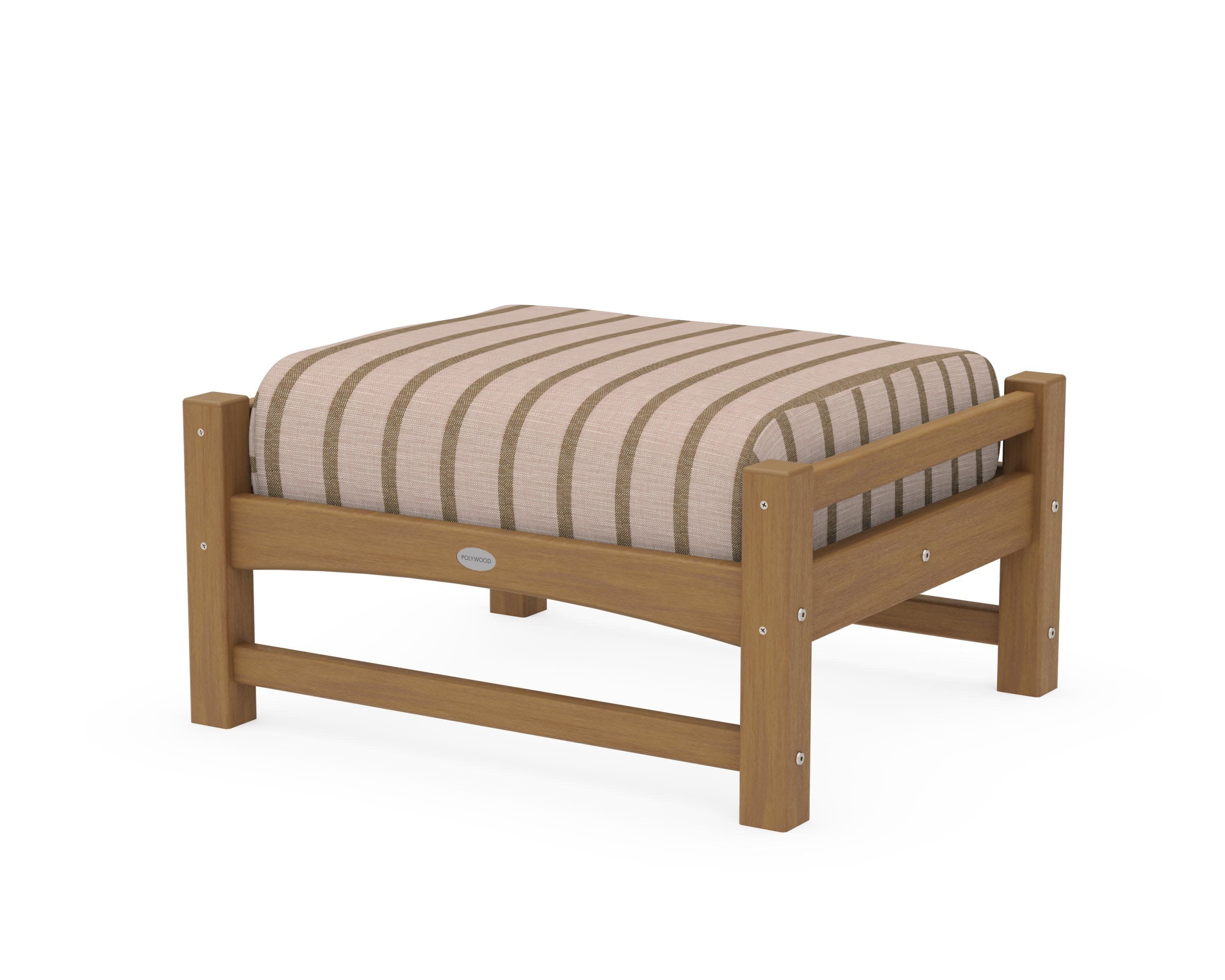 Club Ottoman in Natural / Unwind Cameo
