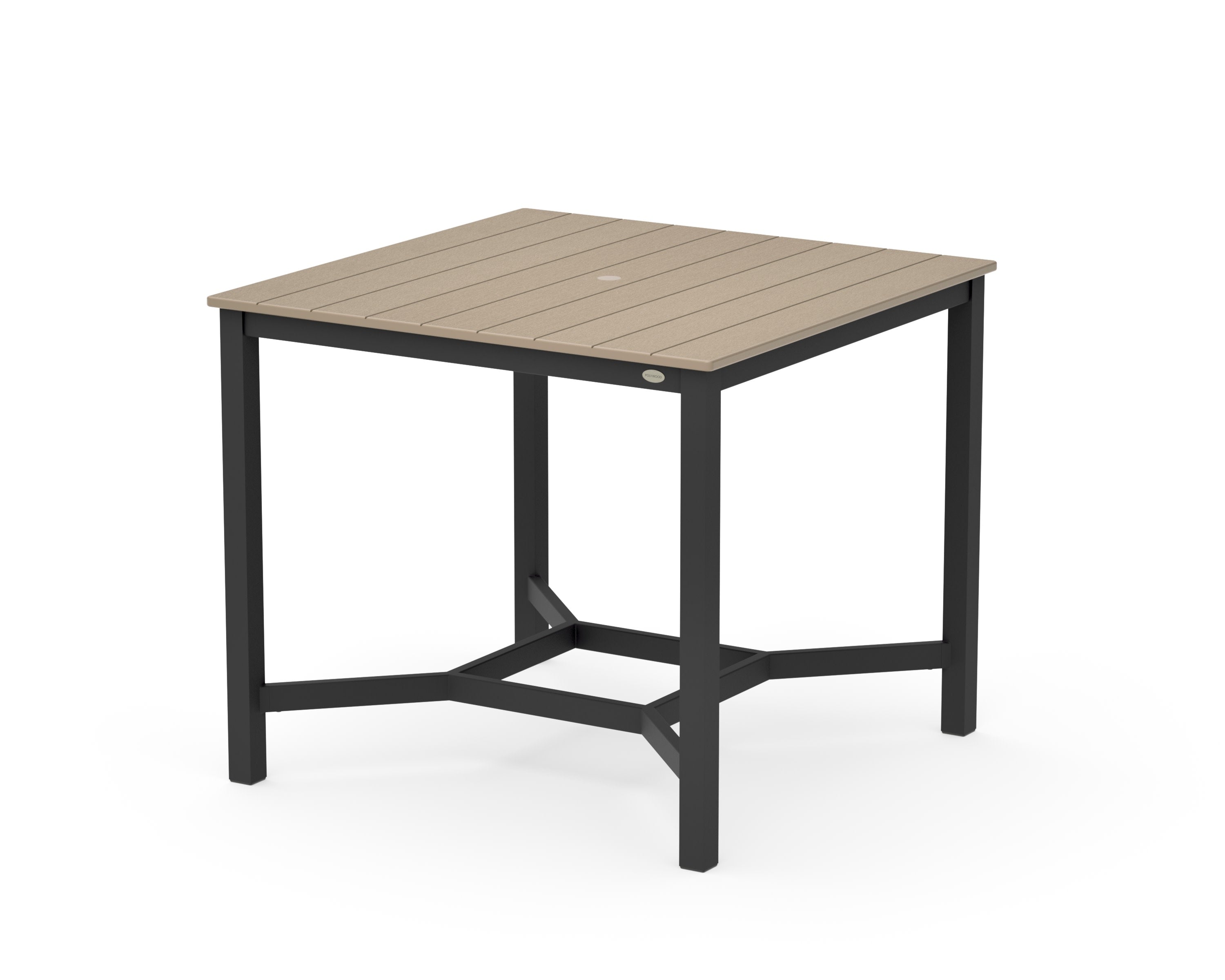 Main Street 42 x 42 Counter Table in Black / Vintage Sahara