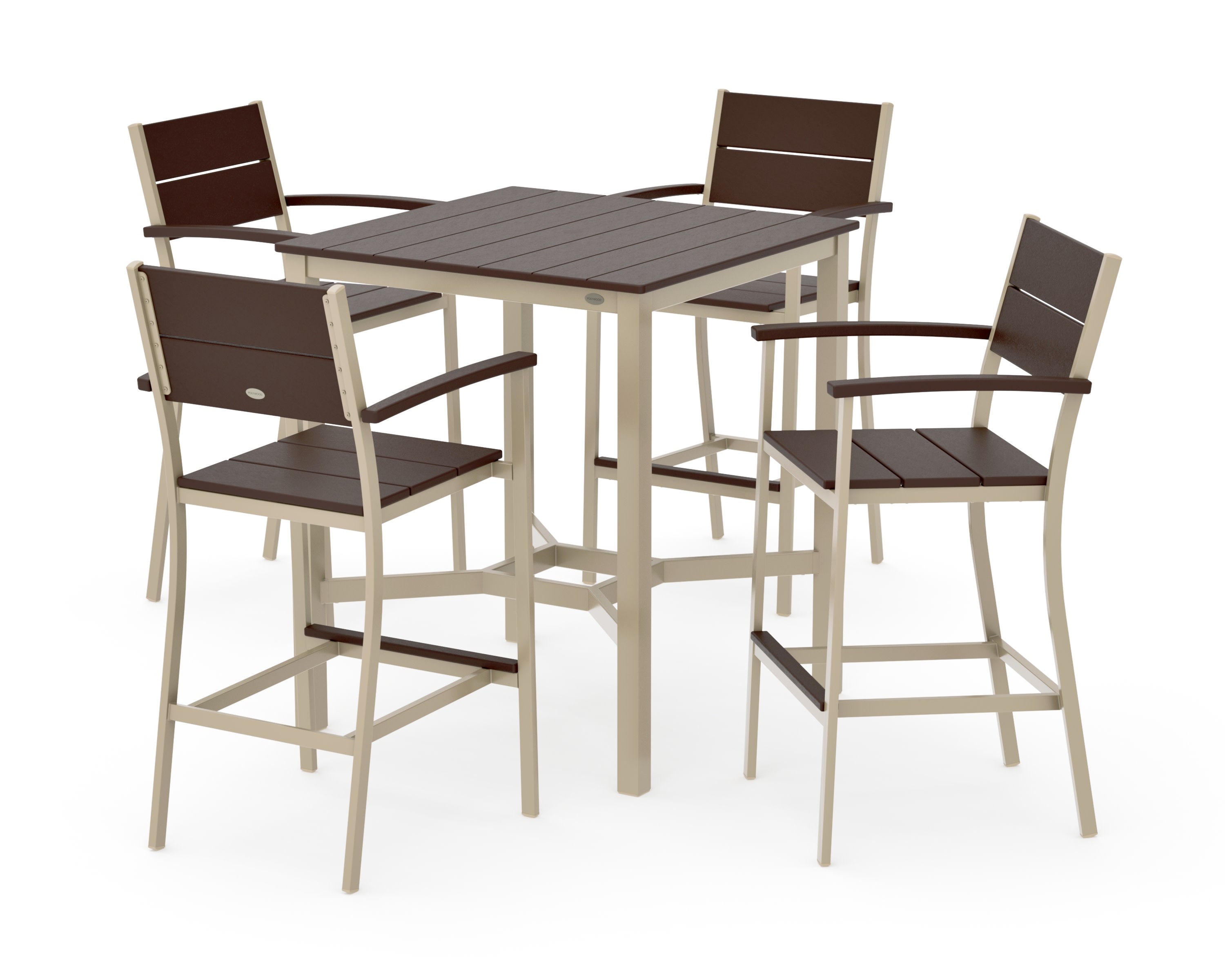 Main Street 5-Piece Bar Set in Sand / Mahogany
