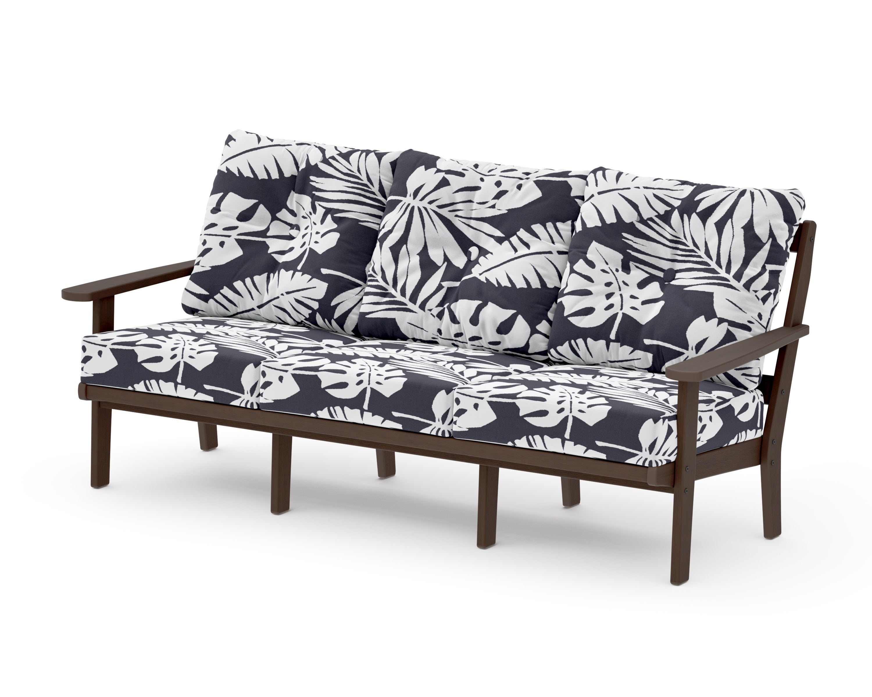 Mission Deep Seating Sofa in Kona / Leaf Navy
