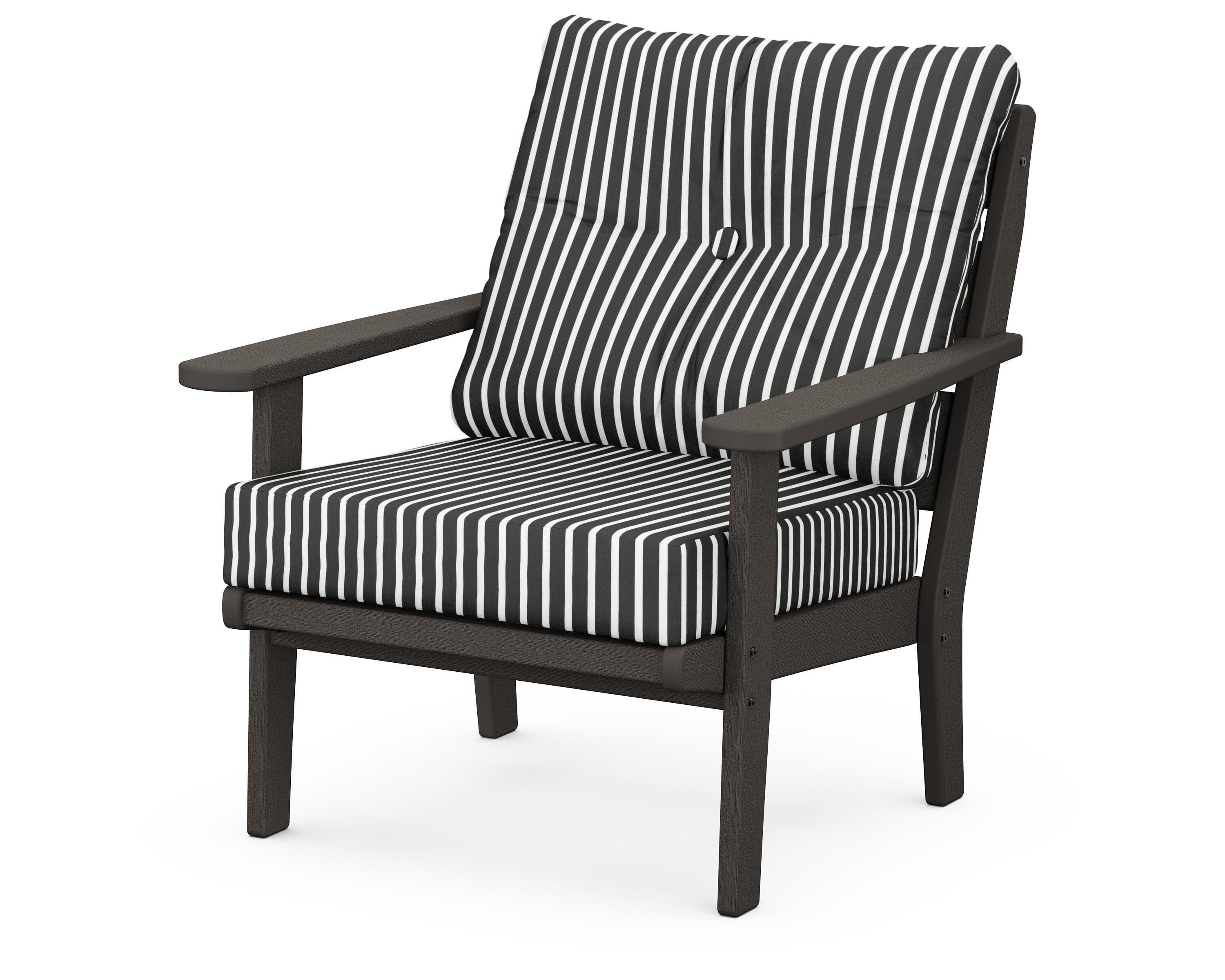 Lakeside Deep Seating Chair in Vintage Coffee / Shore Classic