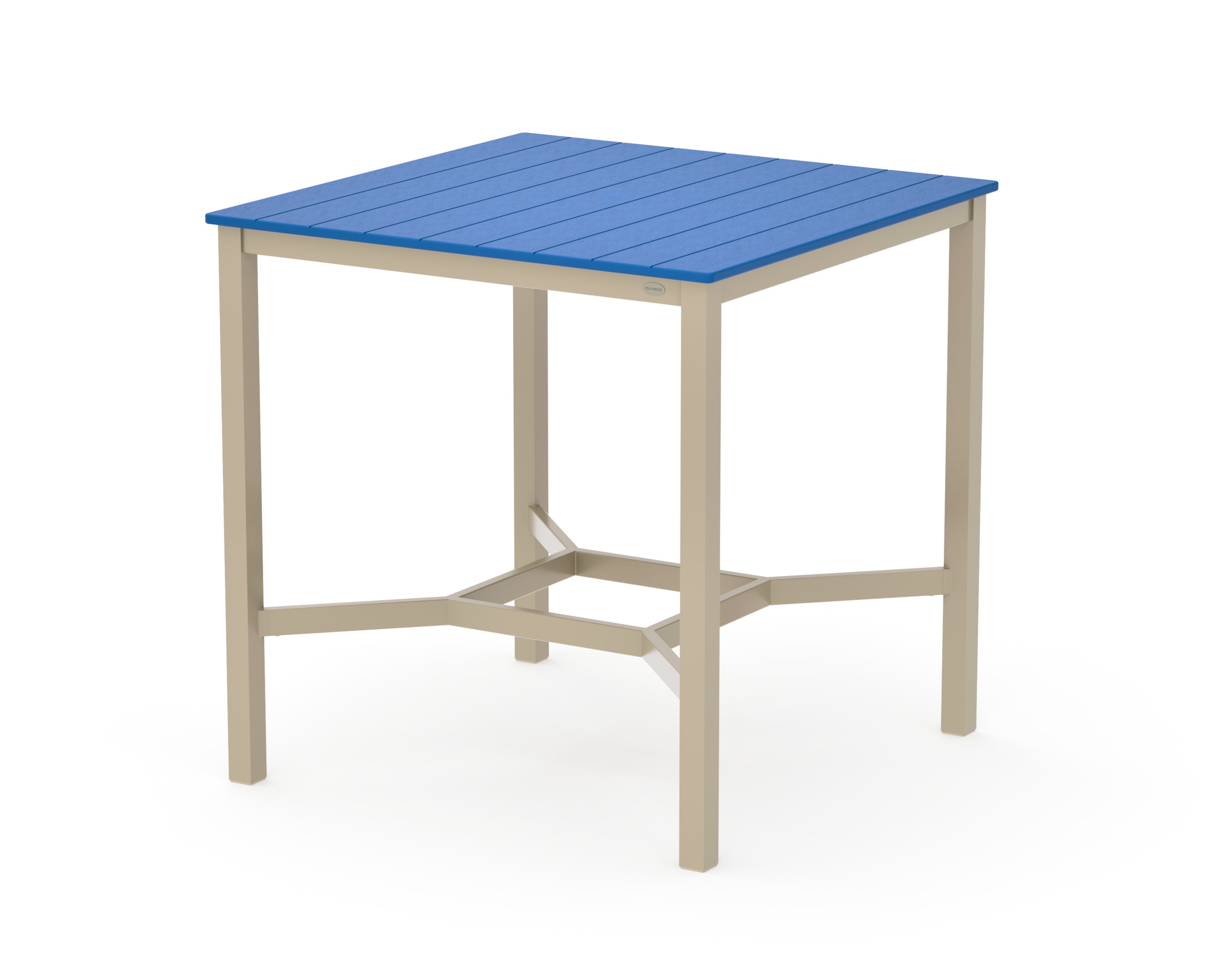 Main Street 42 x 42 Bar Table in Sand / Pacific Blue