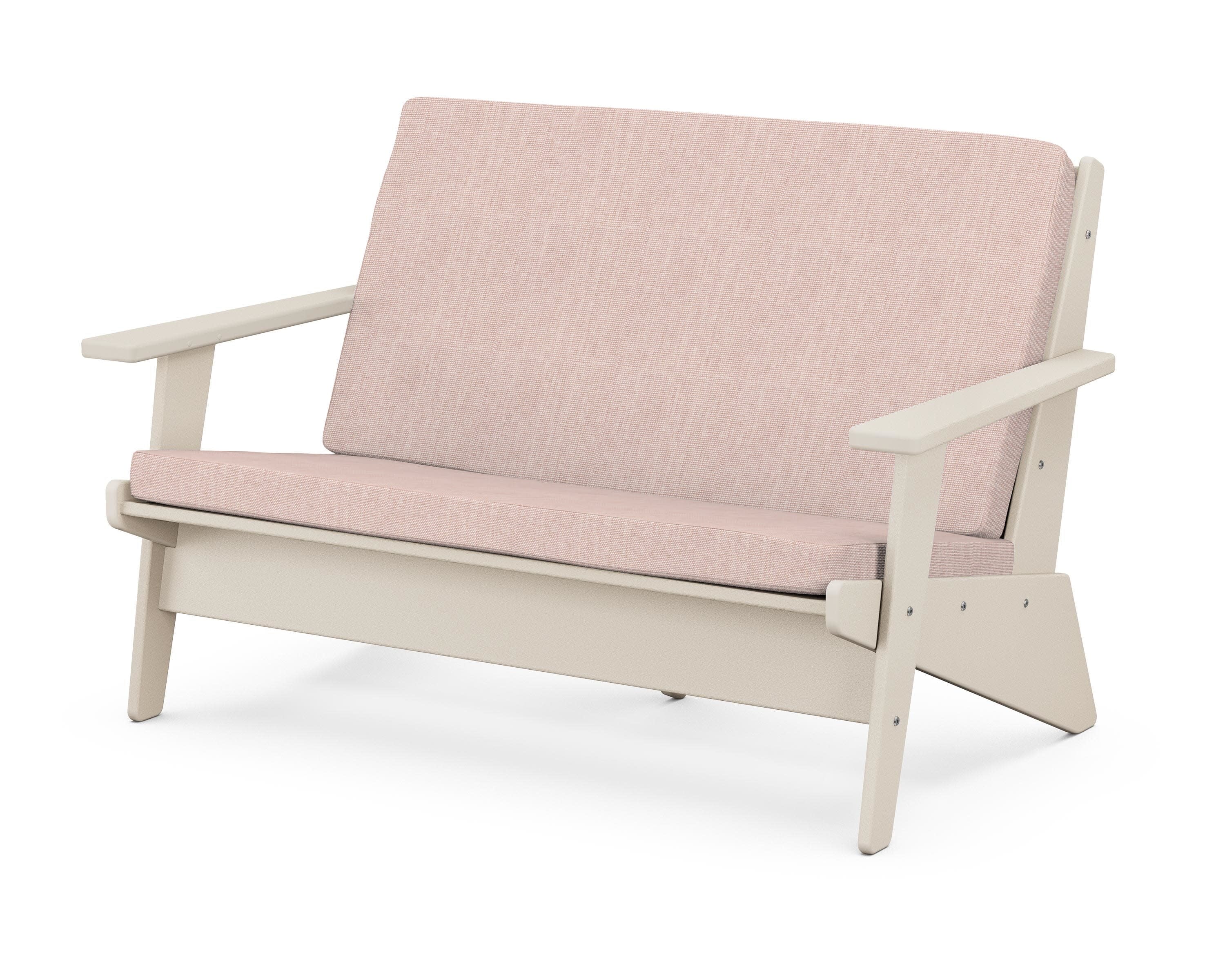 Riviera Modern Lounge Loveseat in Sand / Play Cameo