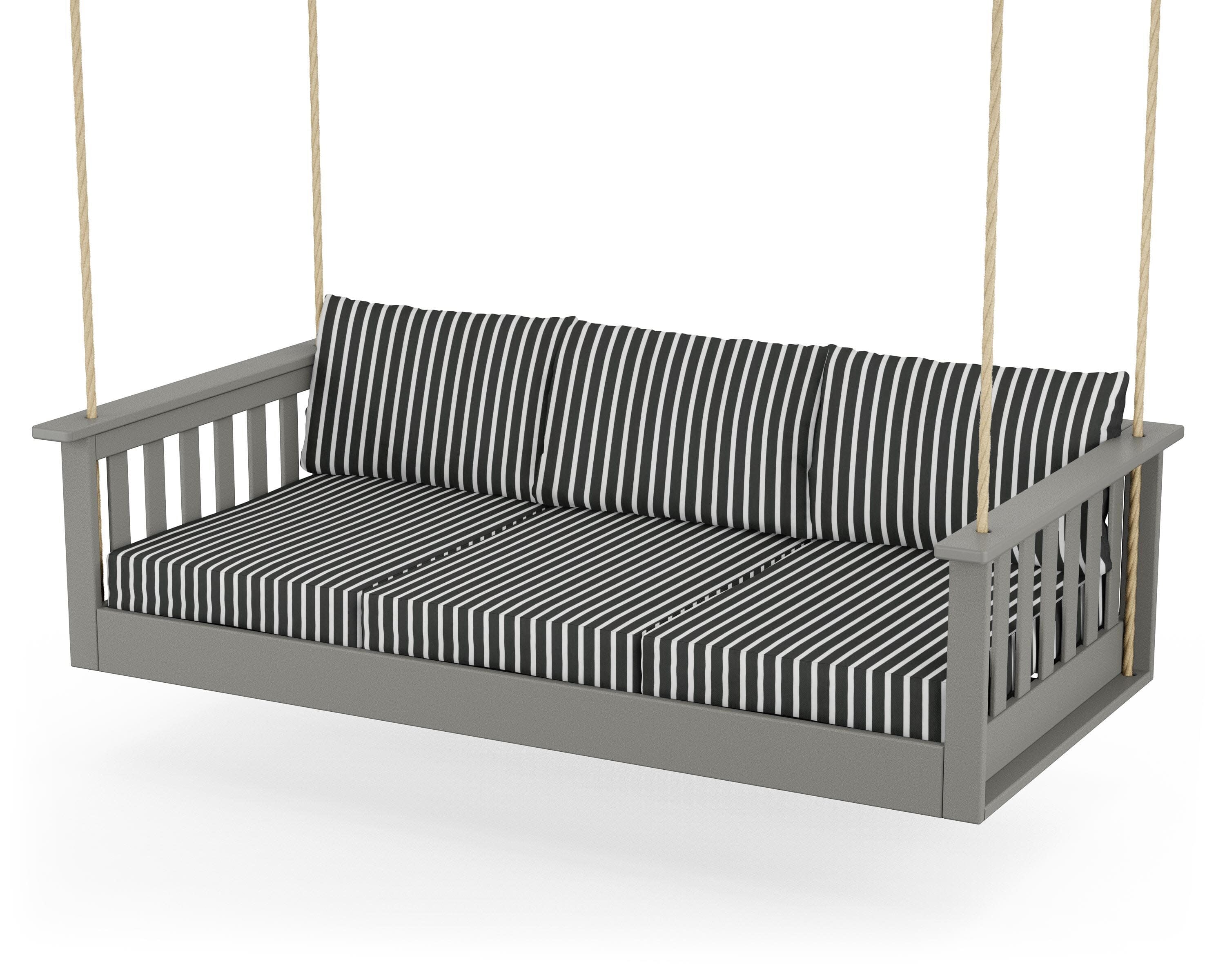 Vineyard Daybed Swing in Slate Grey / Shore Classic