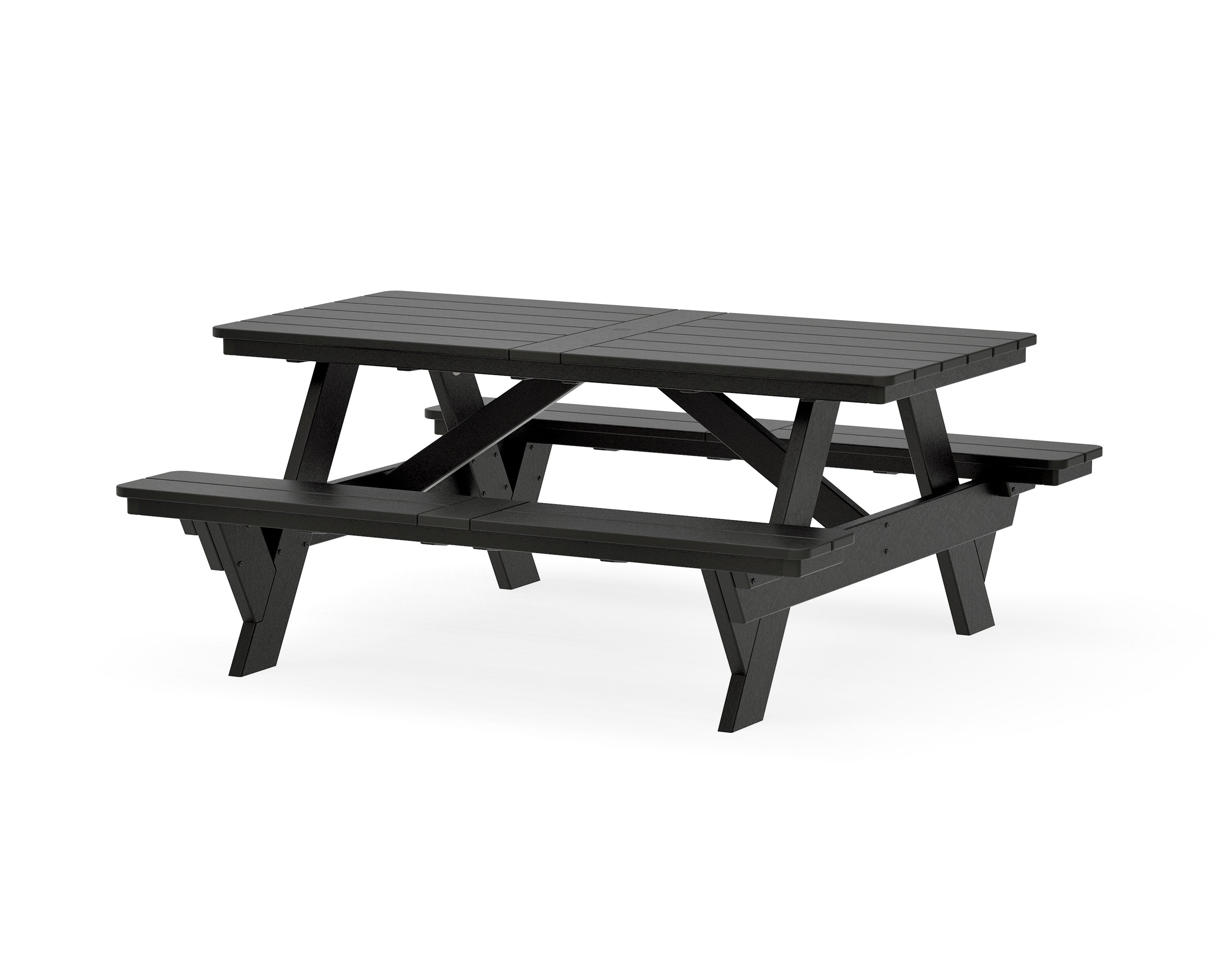 Rockford 72 Picnic Table in Black