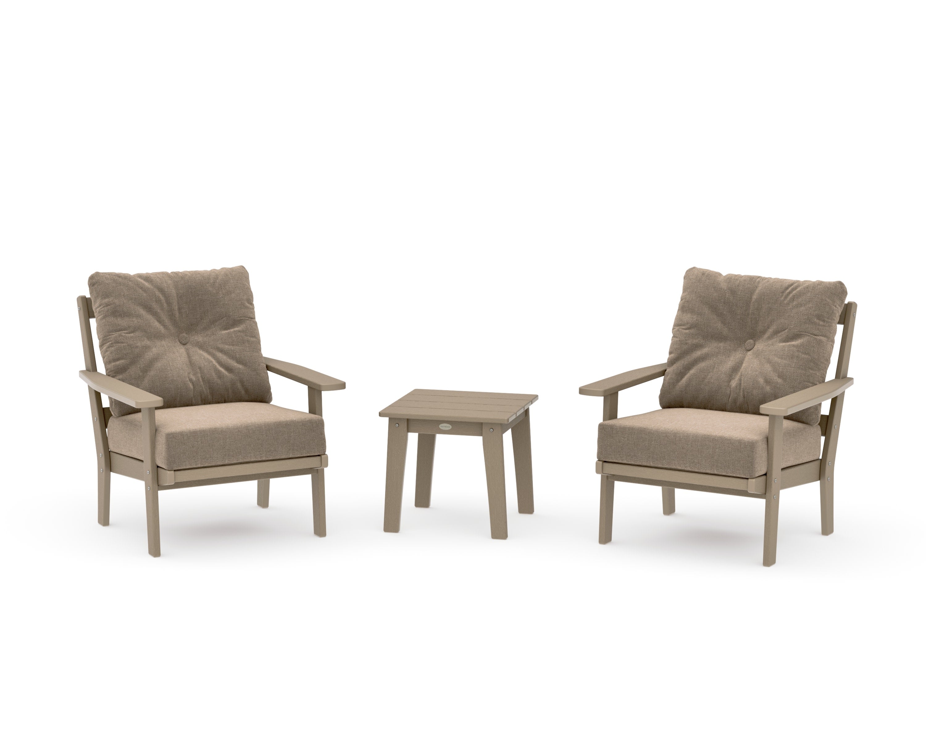 Prairie 3-Piece Deep Seating Set in Vintage Sahara / Spiced Burlap