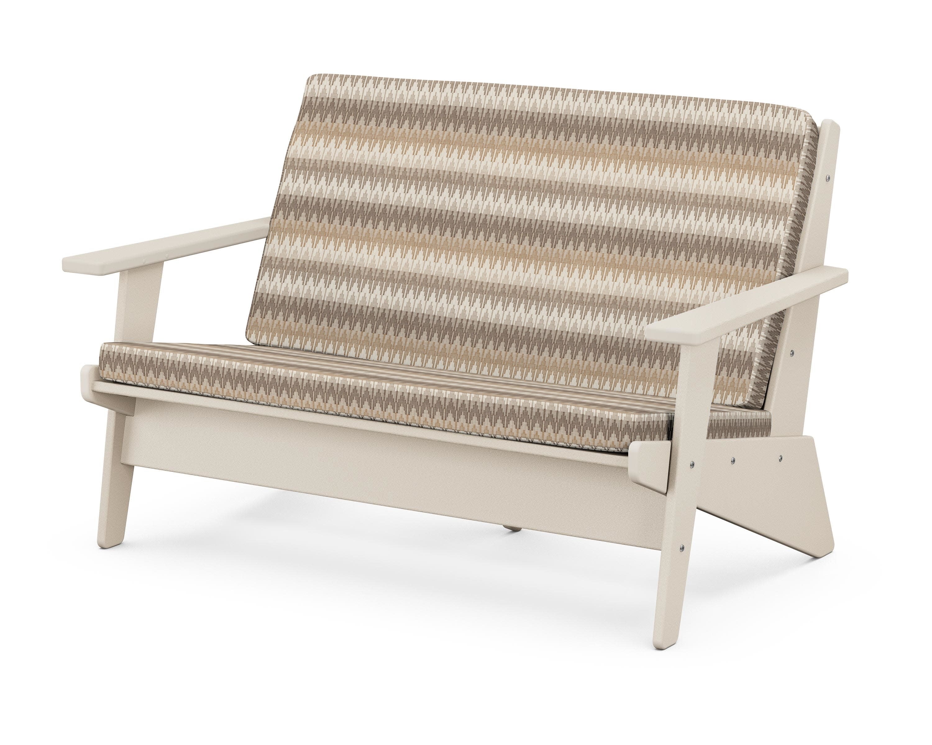 Riviera Modern Lounge Loveseat in Sand / Valley Dune