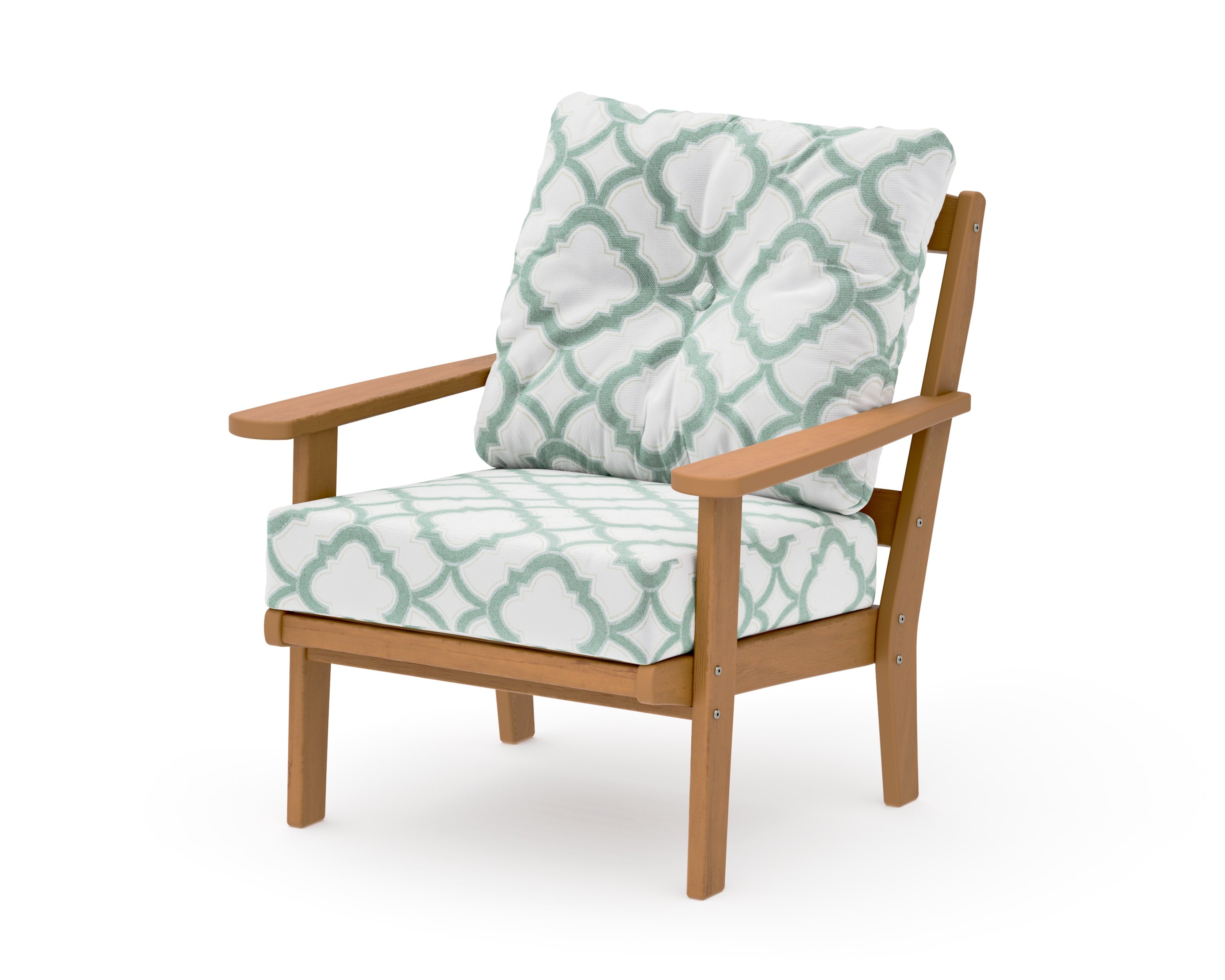 Mission Deep Seating Chair in Natural / Trellis Glacier Spa