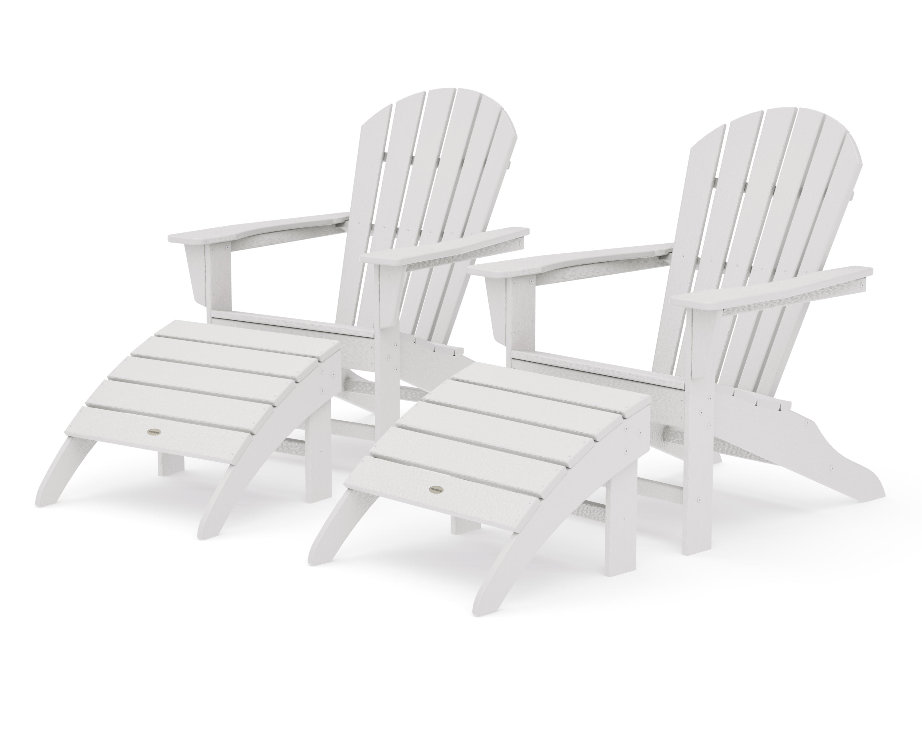 South Beach 4-Piece Adirondack Set in Vintage White