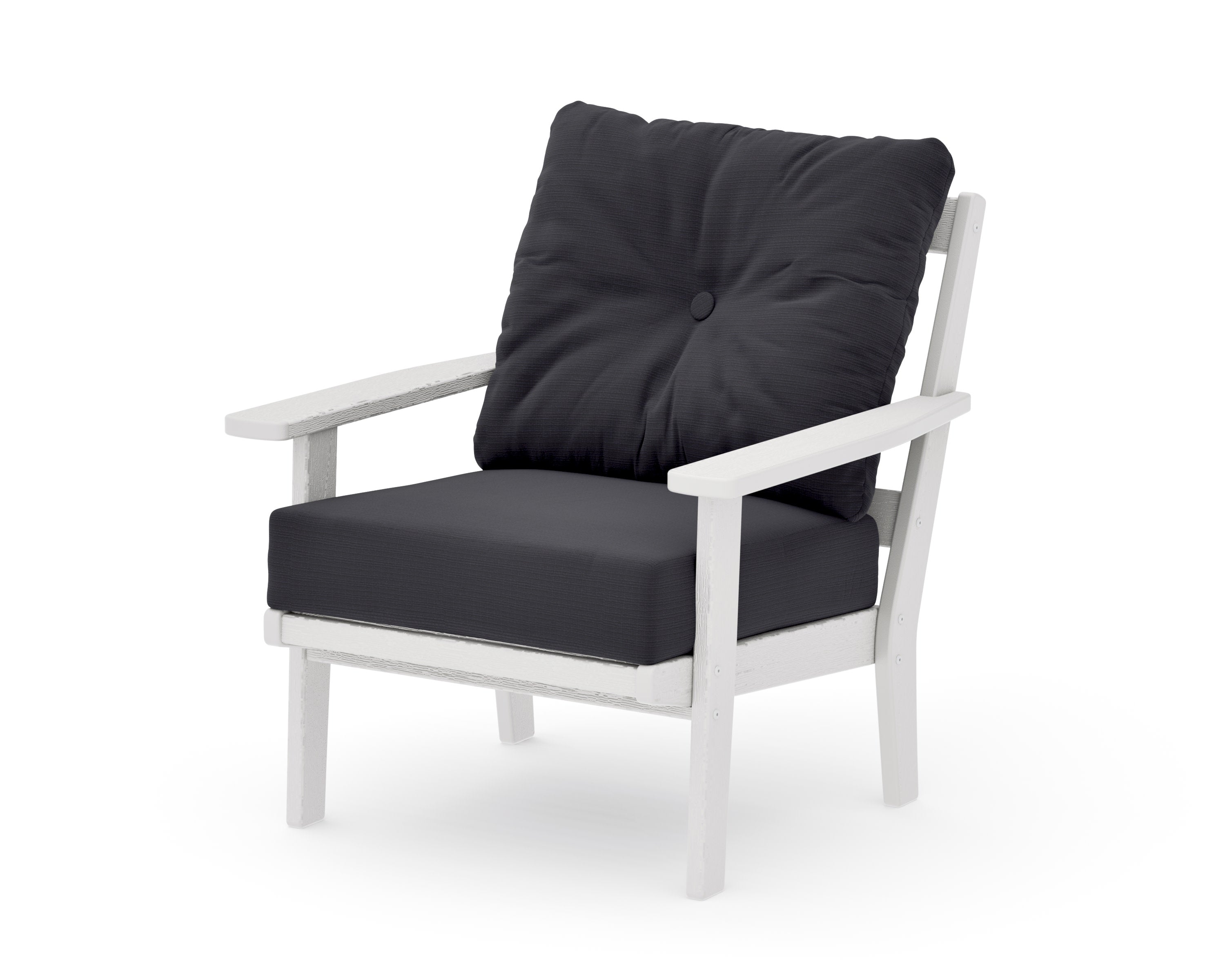 Prairie Deep Seating Chair in Vintage White / Midnight Linen