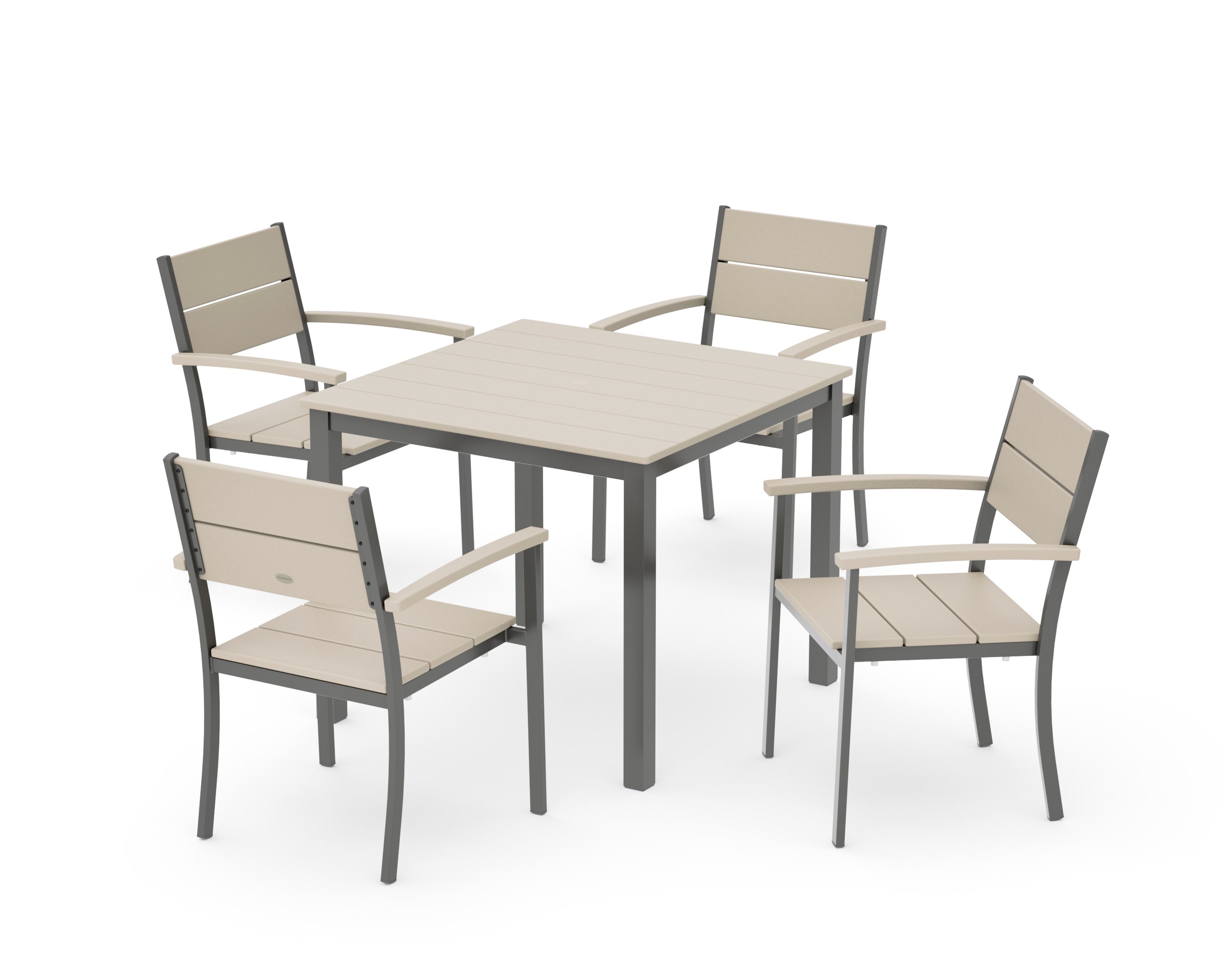 Main Street 5-Piece Dining Set in Charcoal / Sand