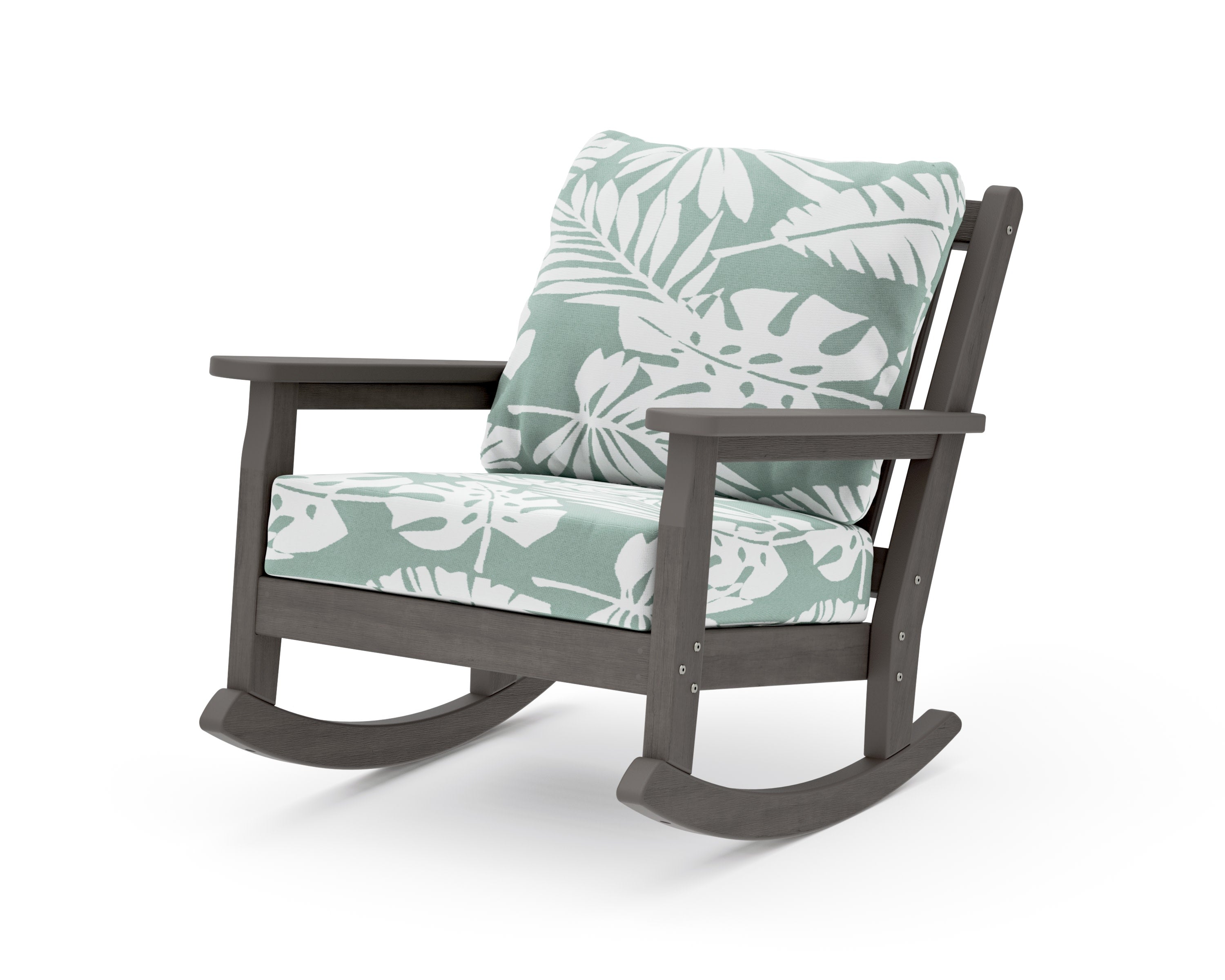 Chippendale Deep Seating Rocking Chair in Driftwood / Leaf Glacier Spa