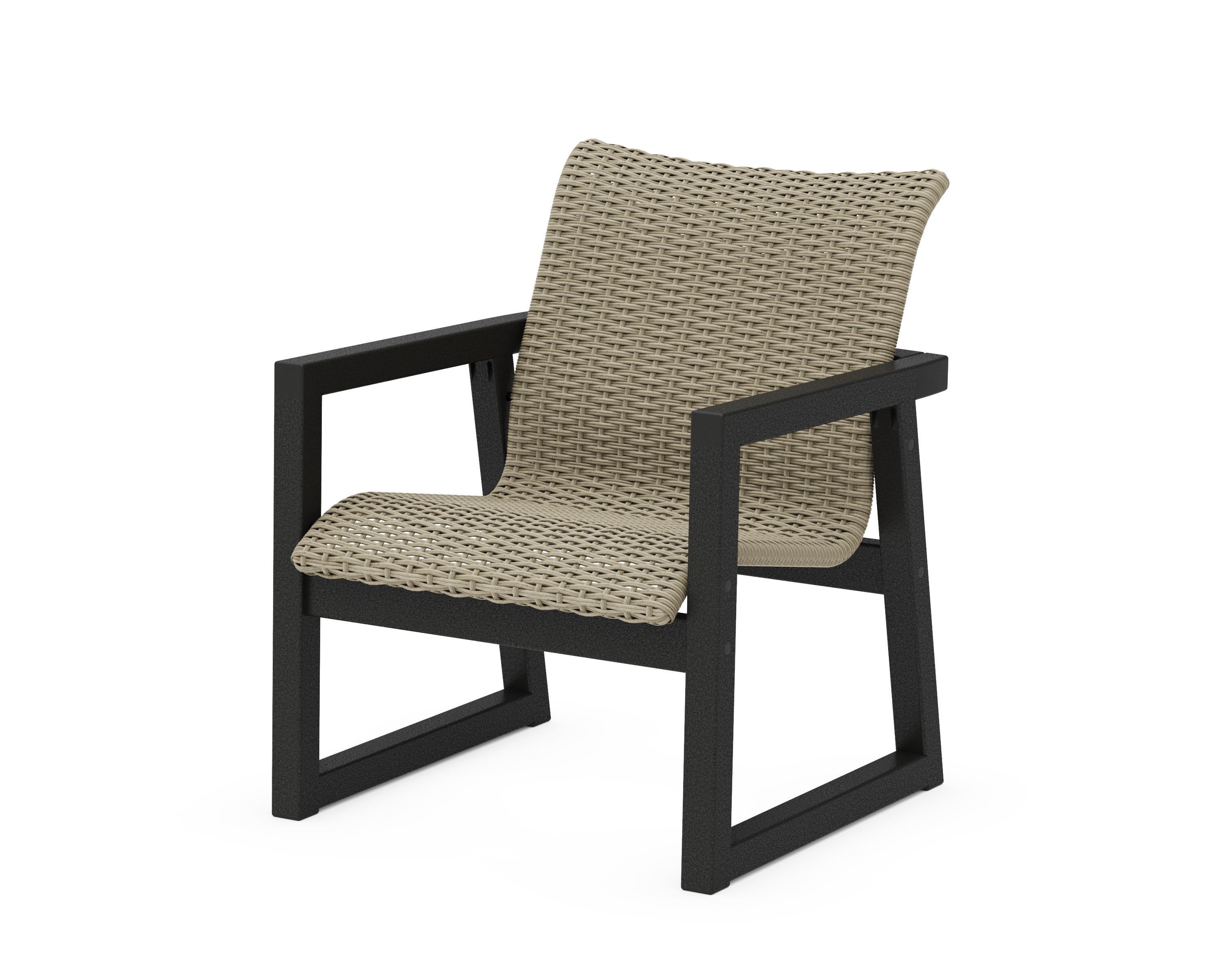 EDGE Woven Lounge Chair in Black / Dune Grass