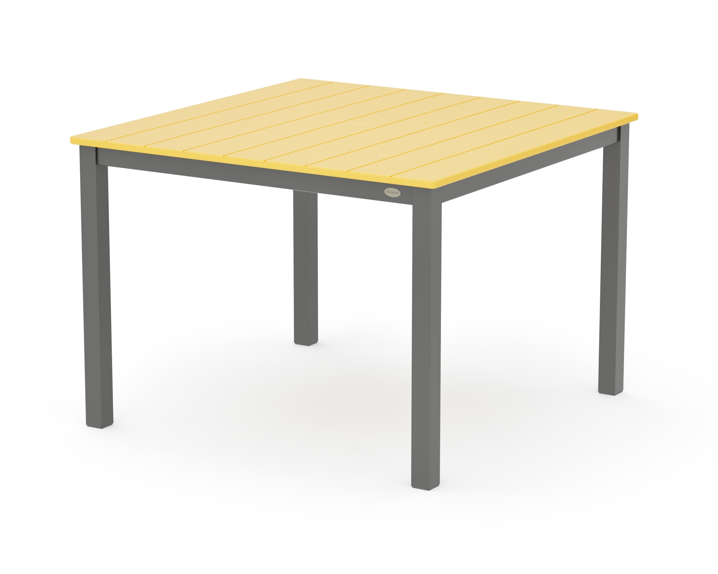 Main Street 42 x 42 Dining Table in Charcoal / Lemon