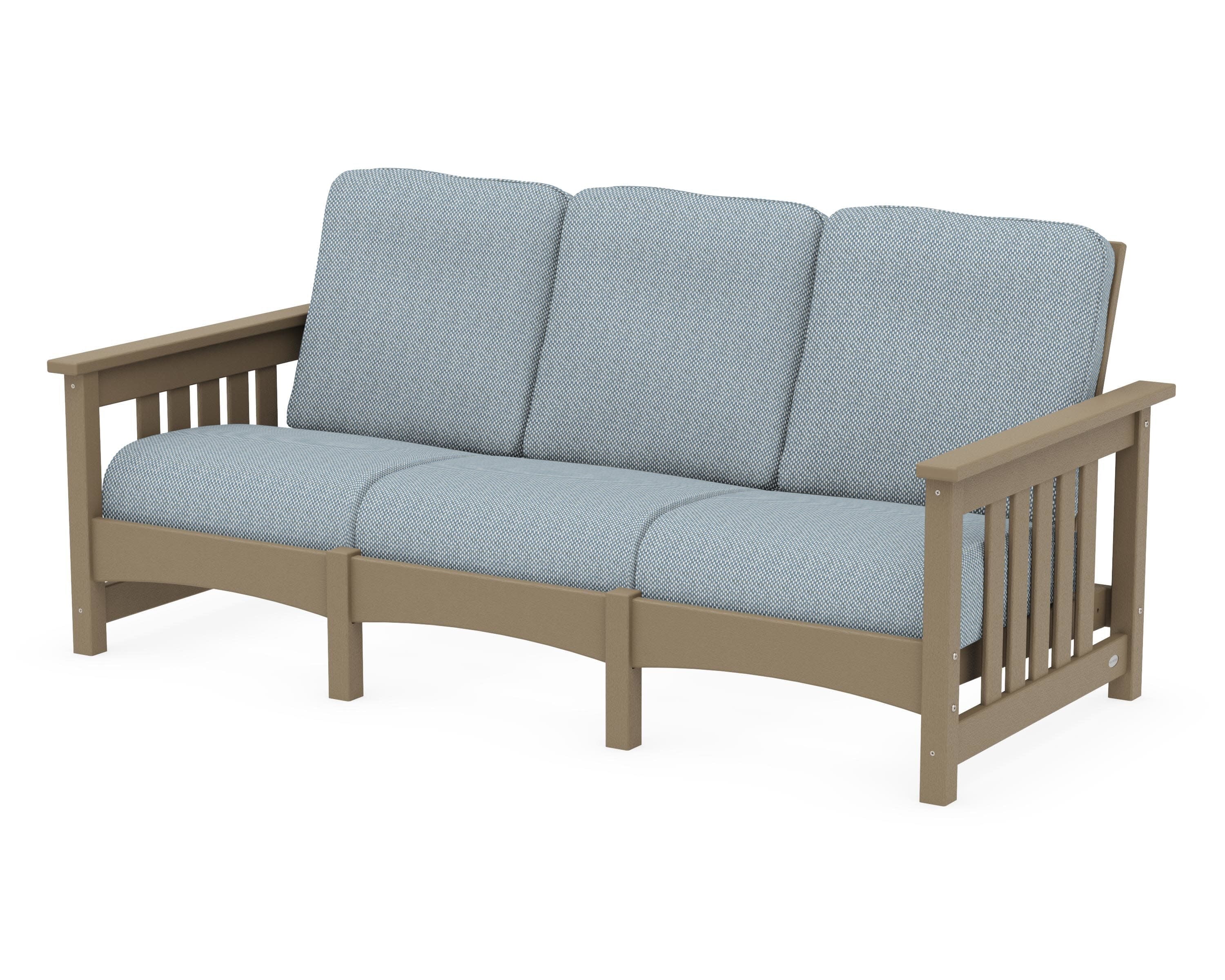 Club Mission Sofa in Vintage Sahara / Exhale Sky