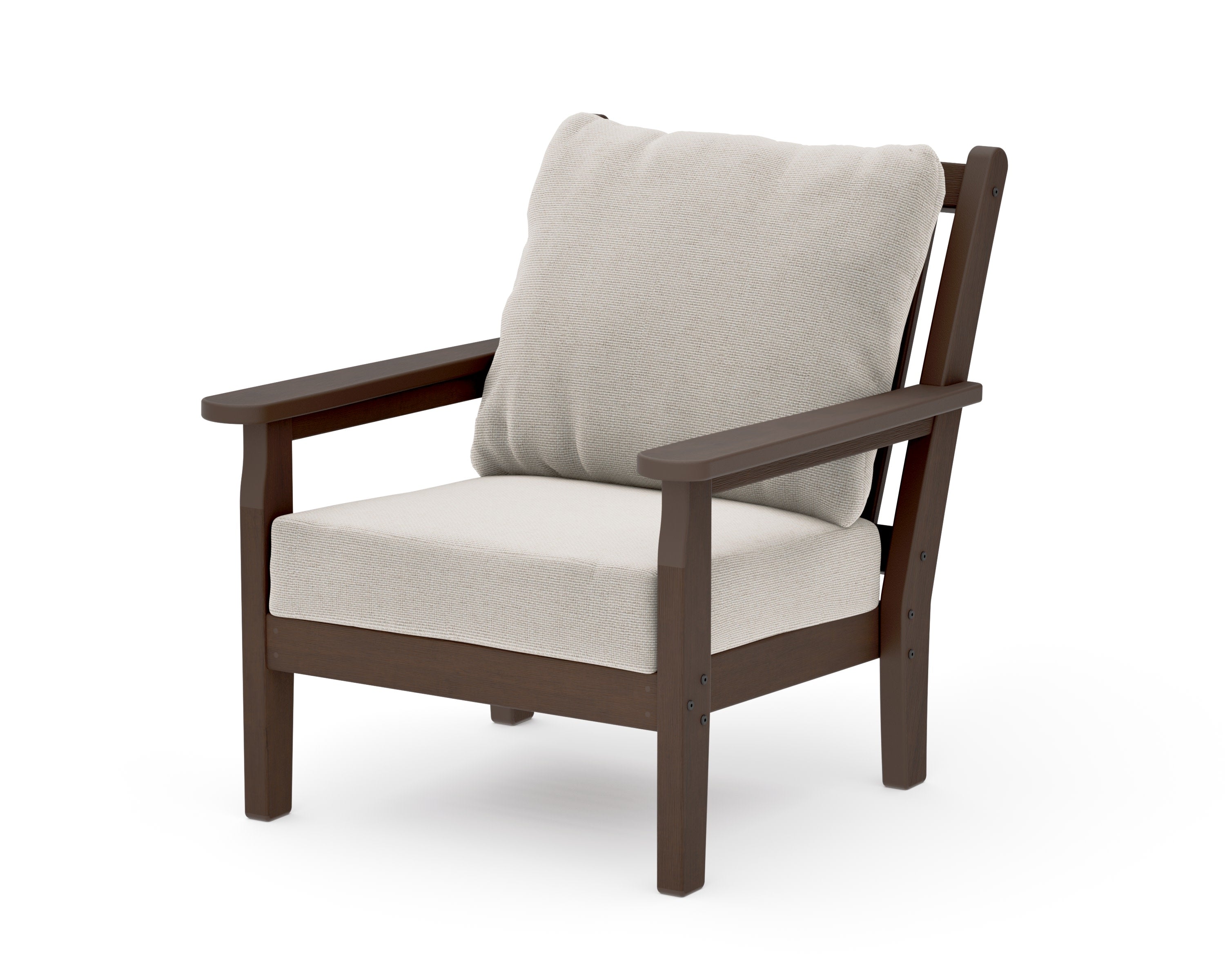 Chippendale Deep Seating Chair in Kona / Dune Burlap