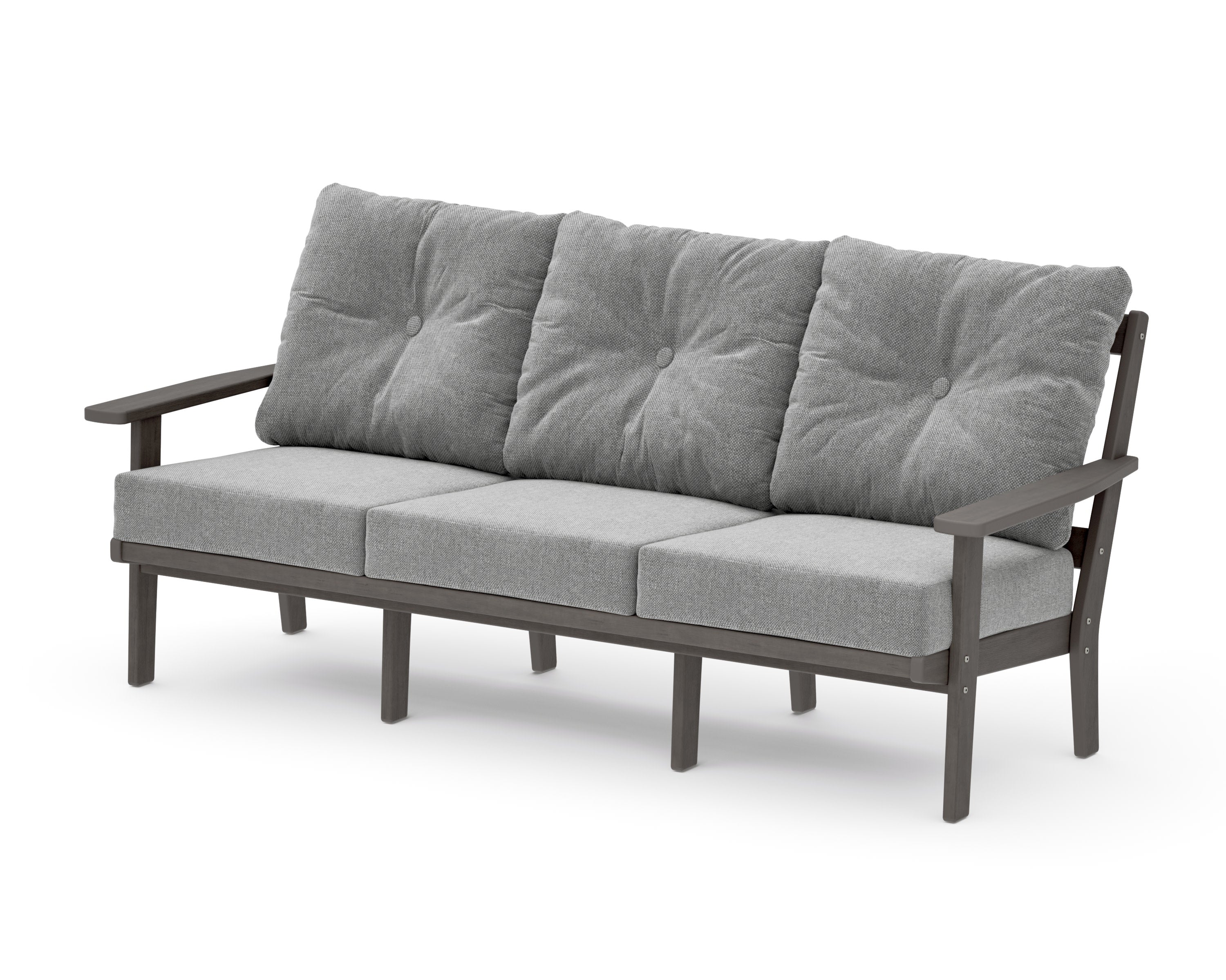 PrairieDeep Seating Sofa in Driftwood / Grey Mist