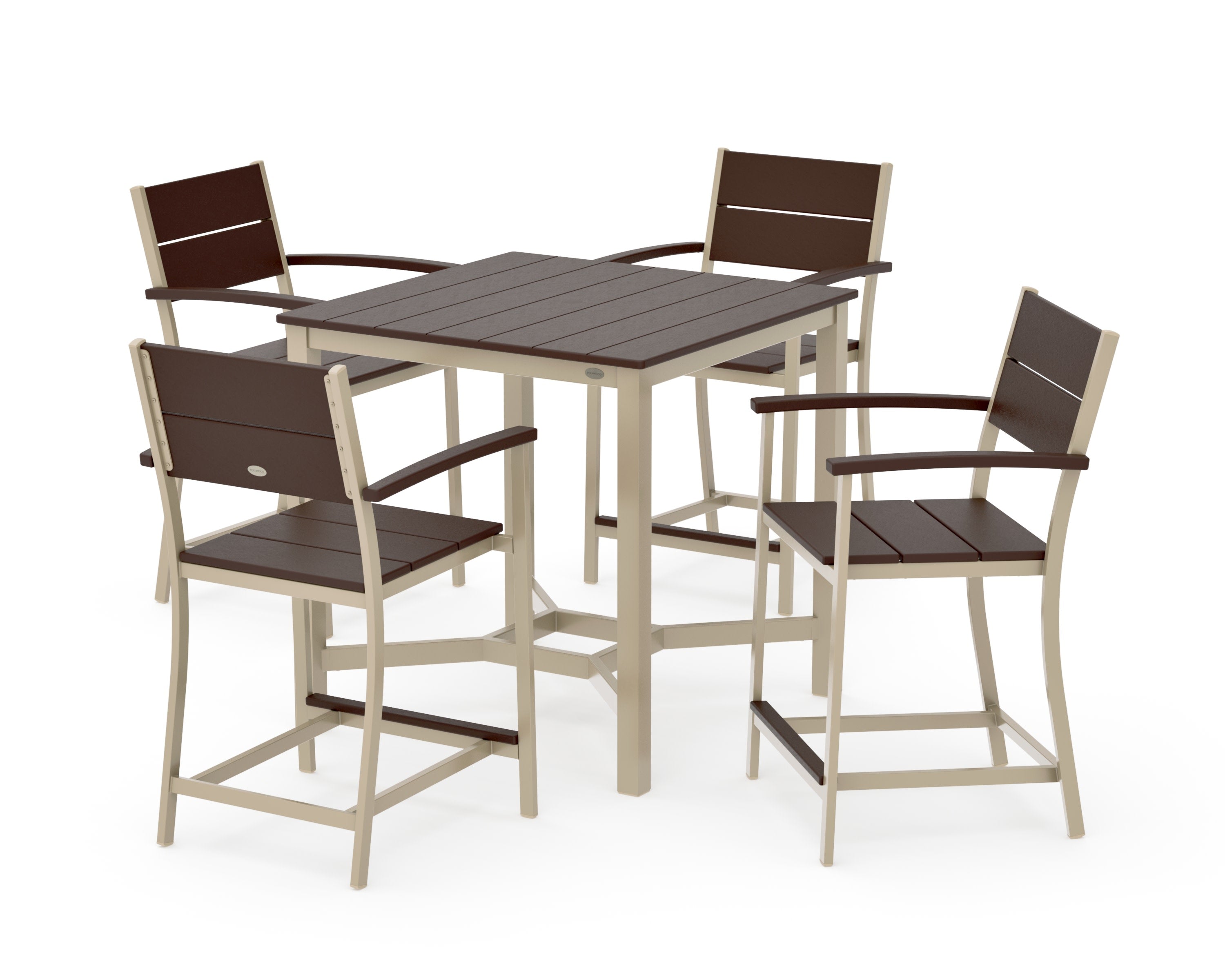 Main Street 5-Piece Counter Set in Sand / Mahogany