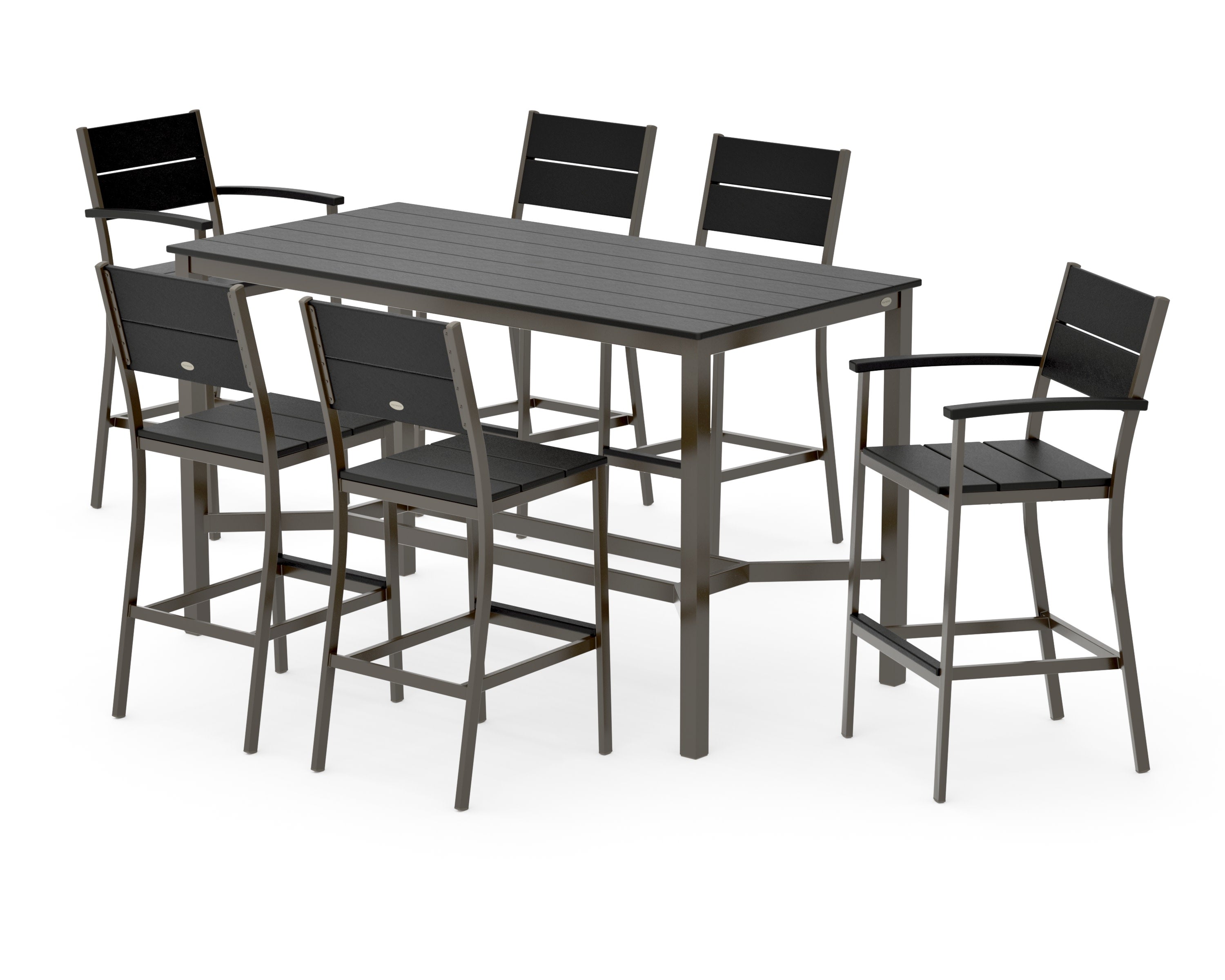 Main Street 7-Piece Bar Set in Bronze / Black