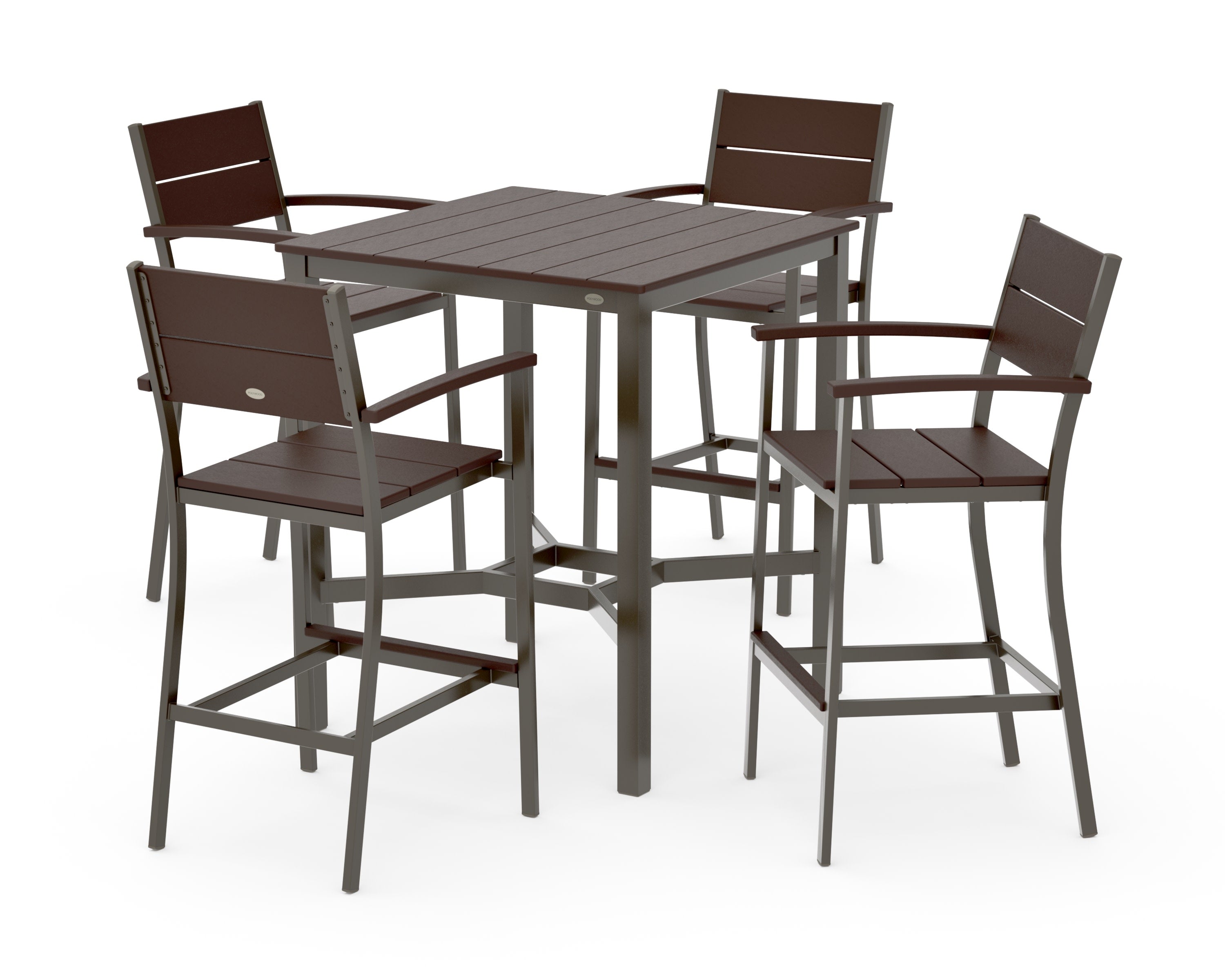 Main Street 5-Piece Bar Set in Bronze / Mahogany