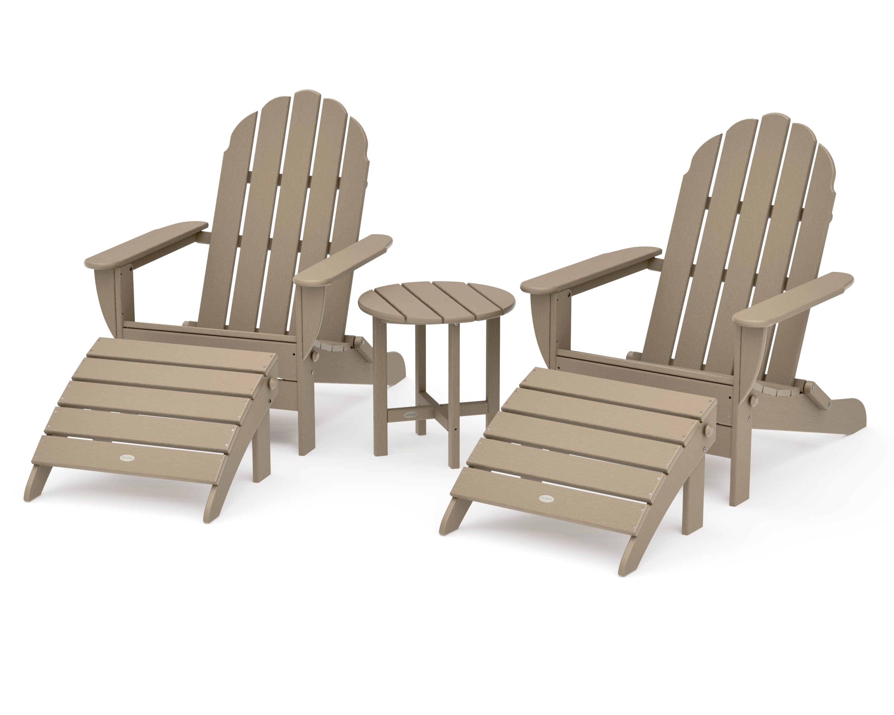 Classic Oversized Adirondack 5-Piece Casual Set in Vintage Sahara