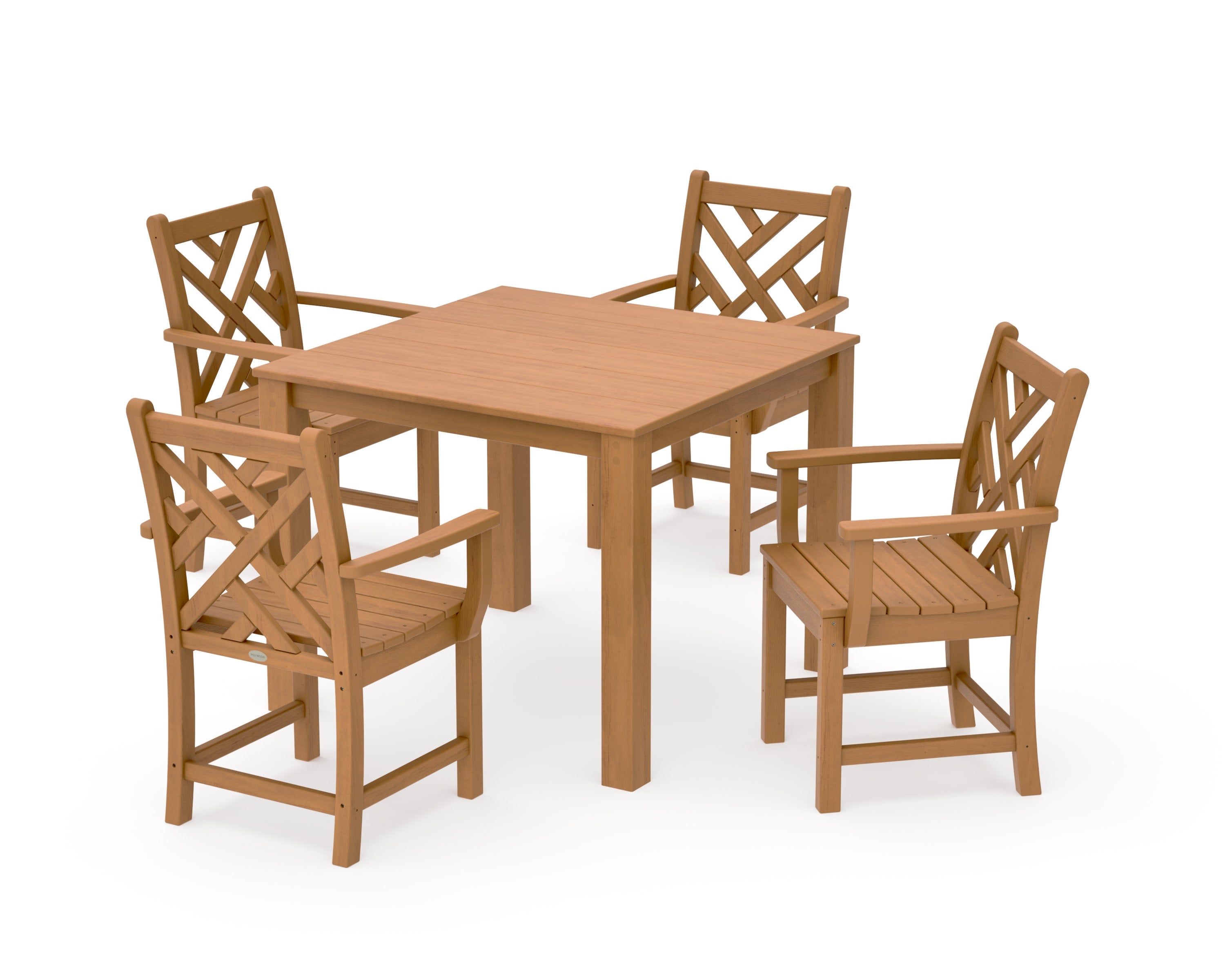 Chippendale 5-Piece Parsons Dining Set in Natural