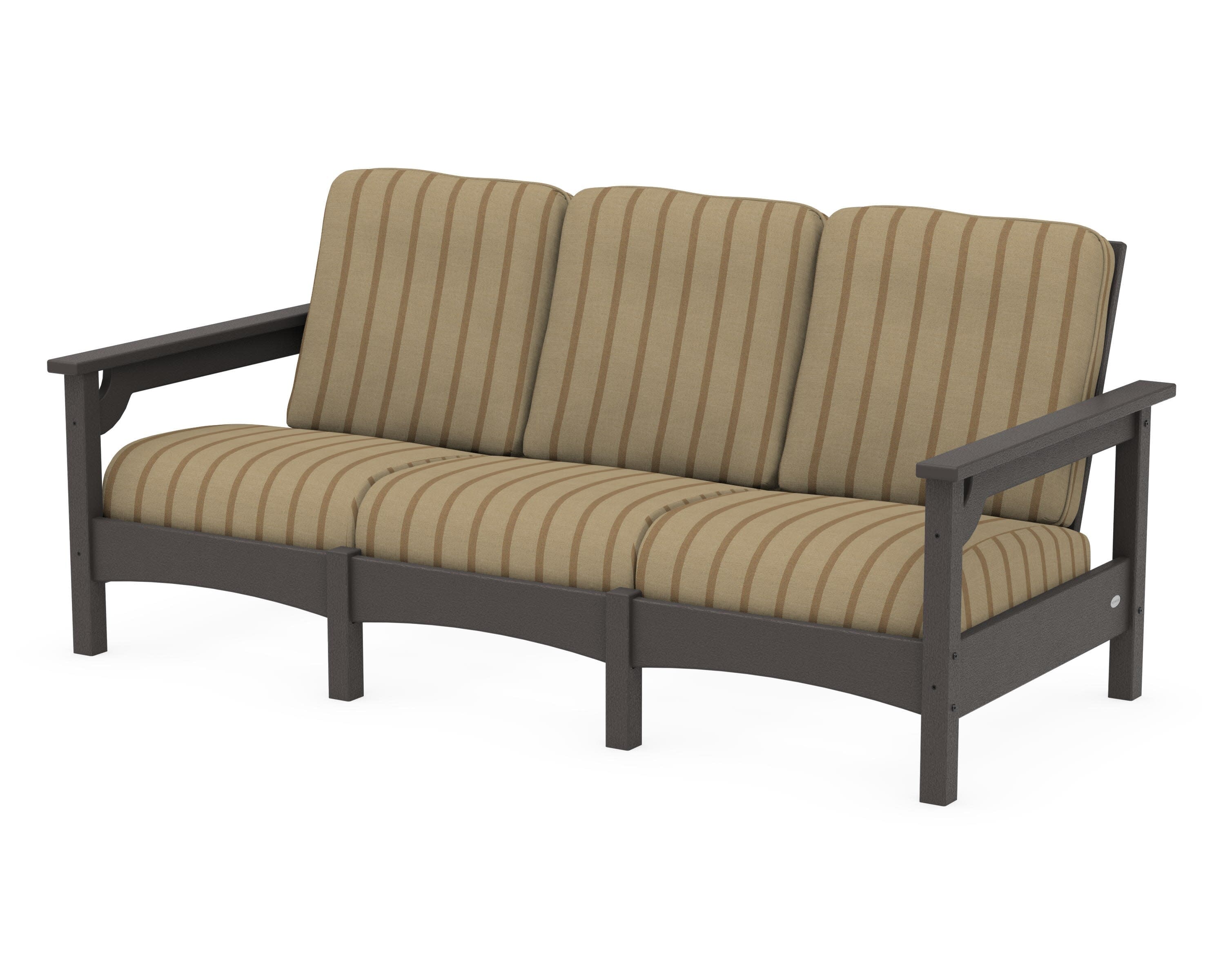 Club Sofa in Vintage Coffee / Unwind Driftwood