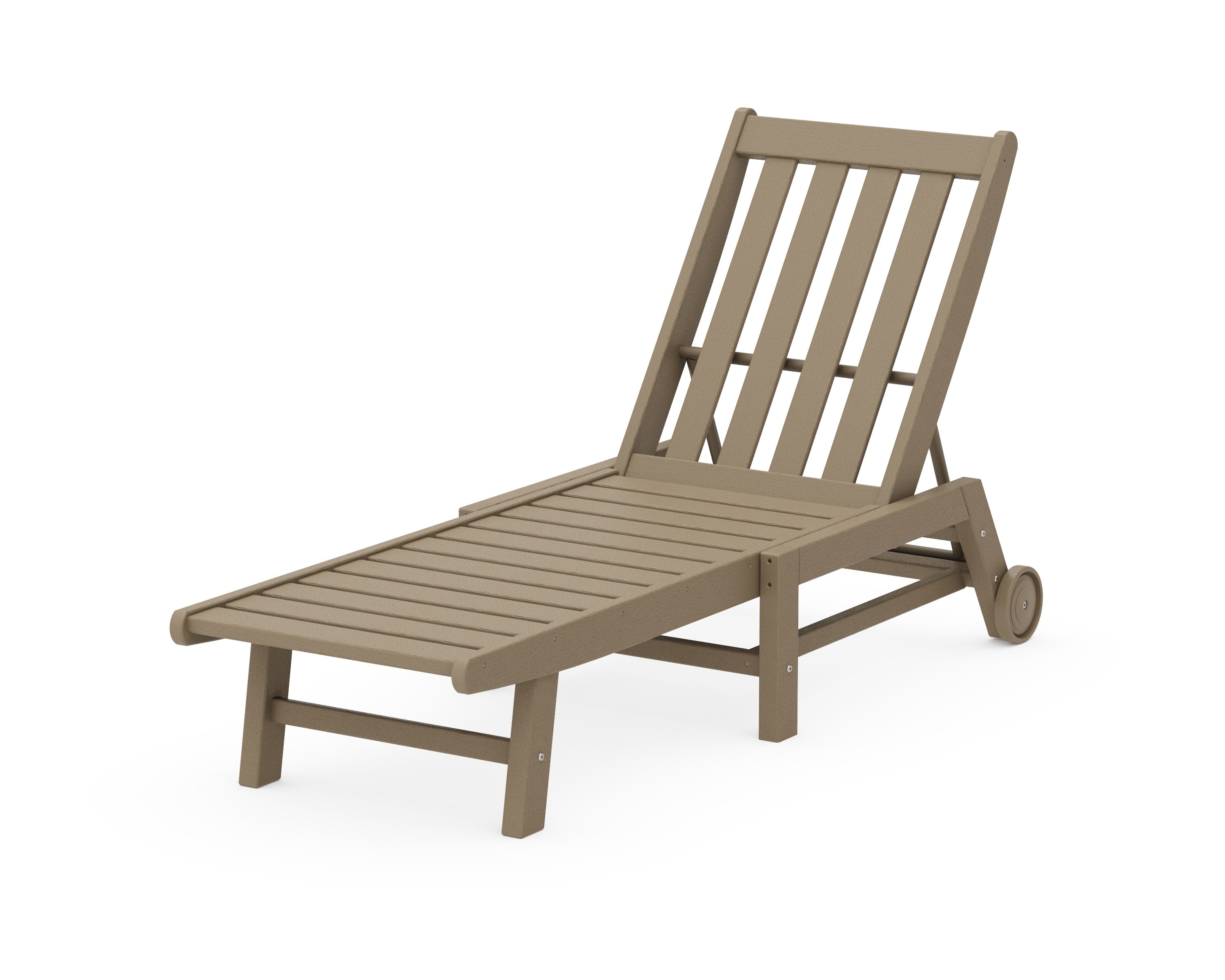 Vineyard Chaise with Wheels in Vintage Sahara
