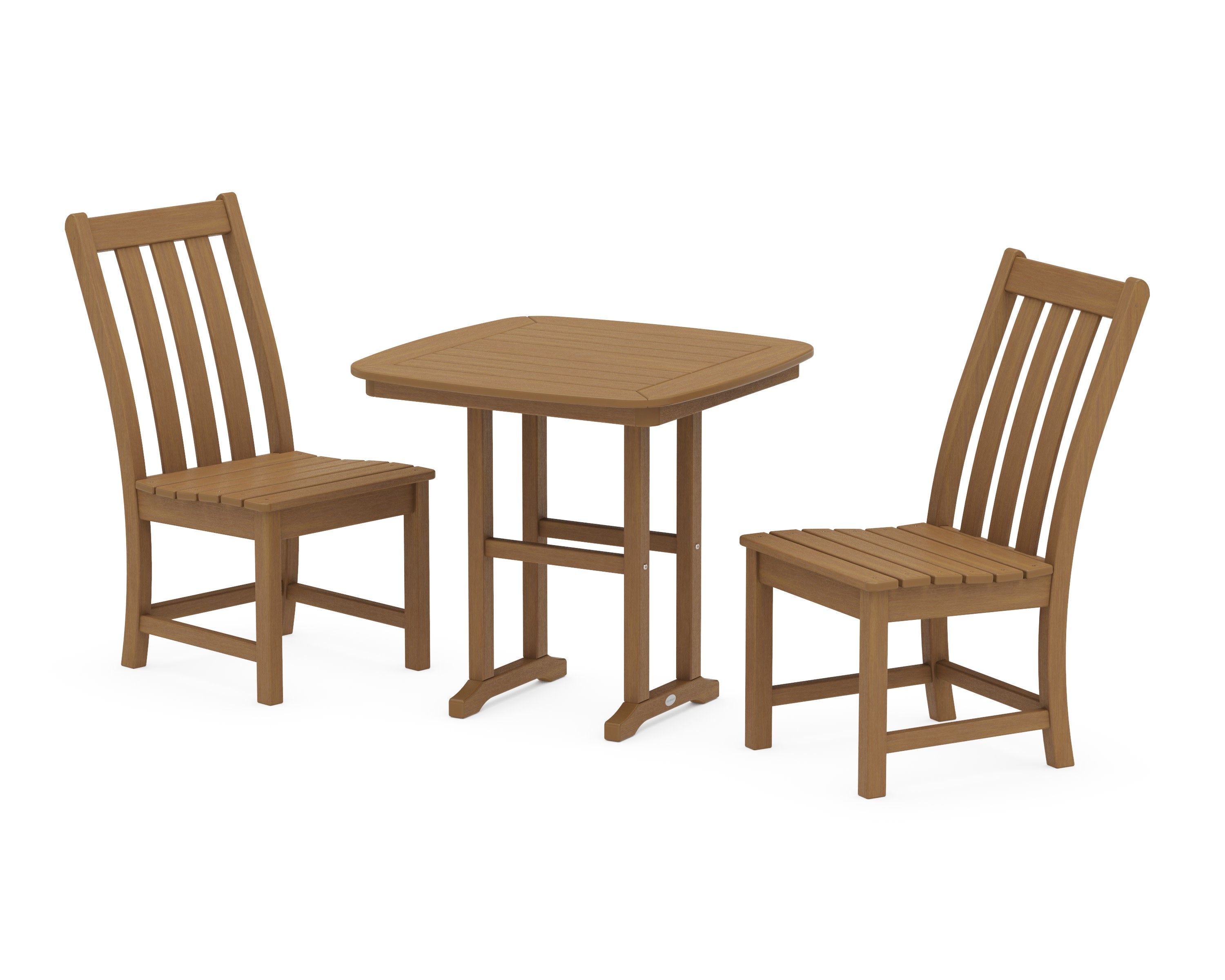 Vineyard Side Chair 3-Piece Dining Set in Natural