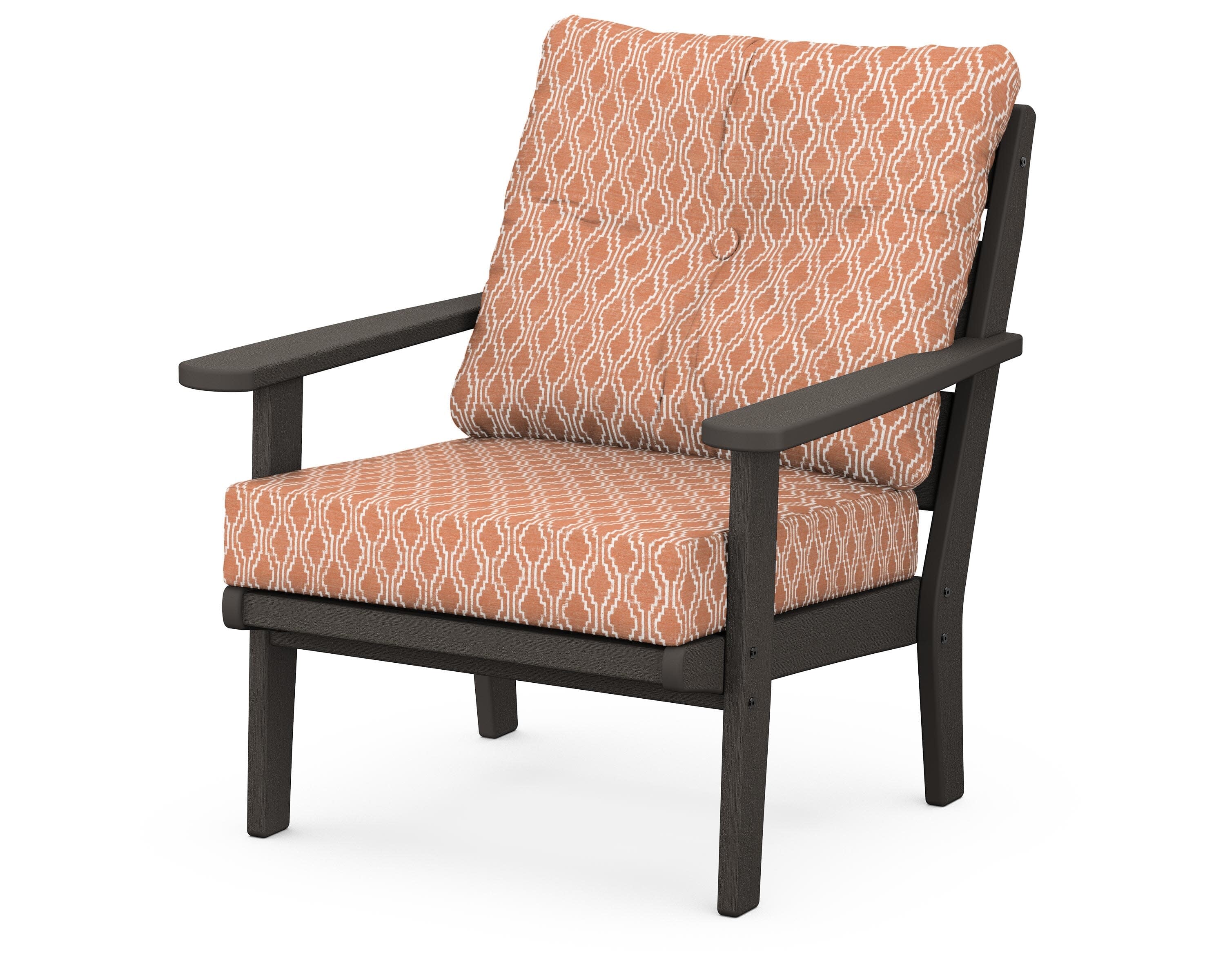 Lakeside Deep Seating Chair in Vintage Coffee / Solve Clay