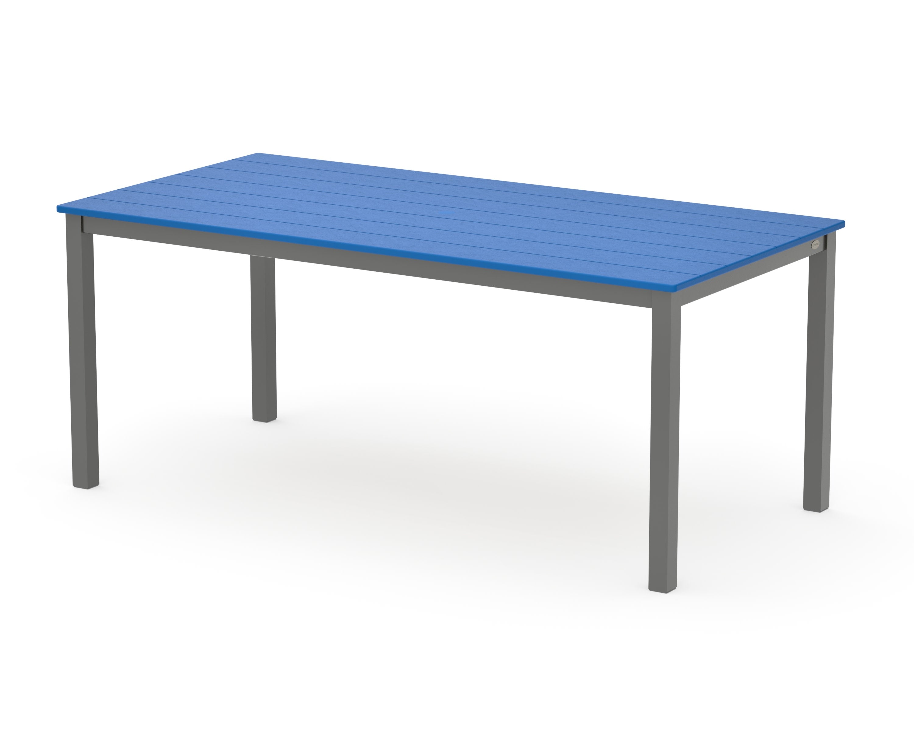Main Street 36" x 72" Dining Table in Charcoal / Pacific Blue