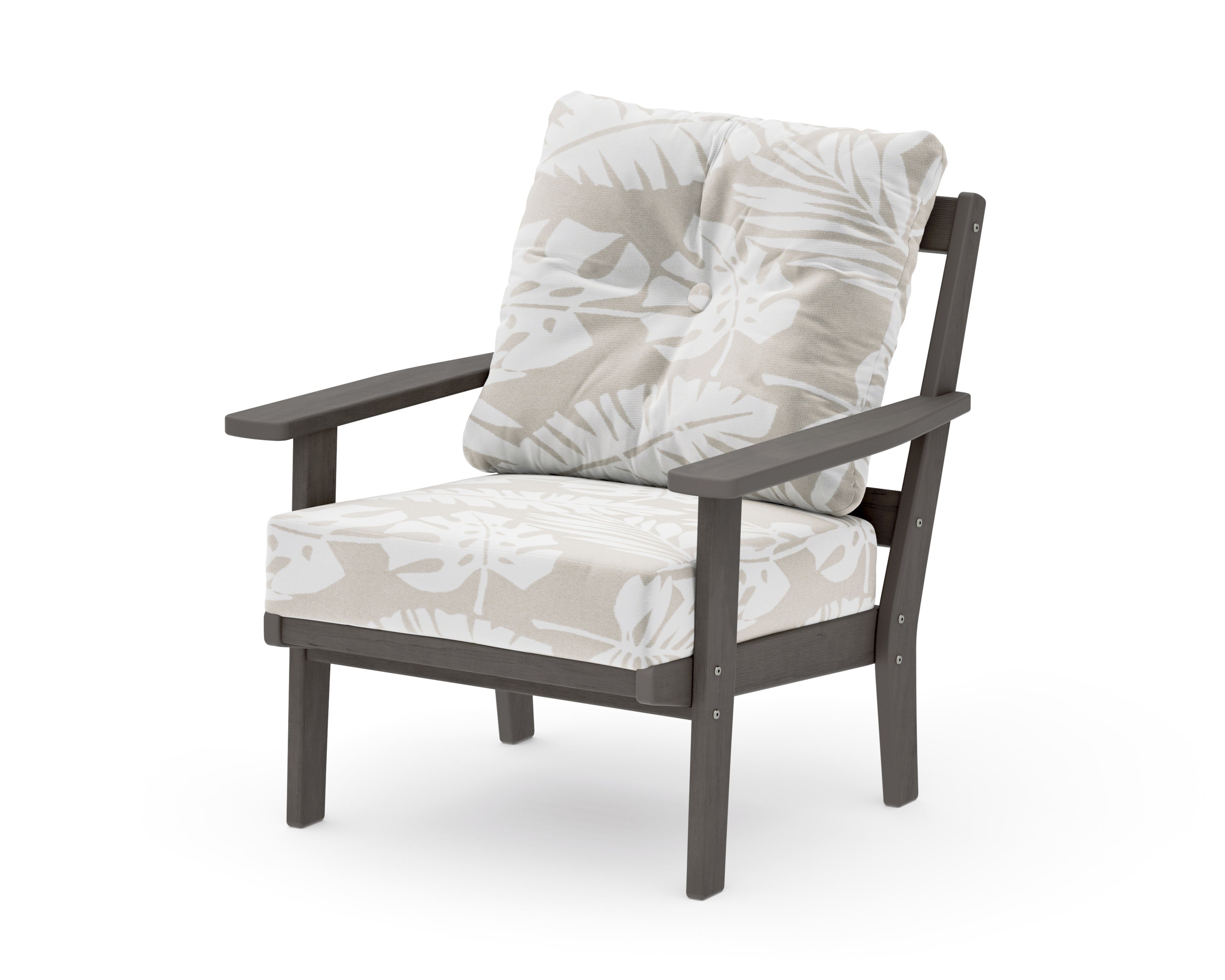 Oxford Deep Seating Chair in Driftwood / Leaf Dune Burlap