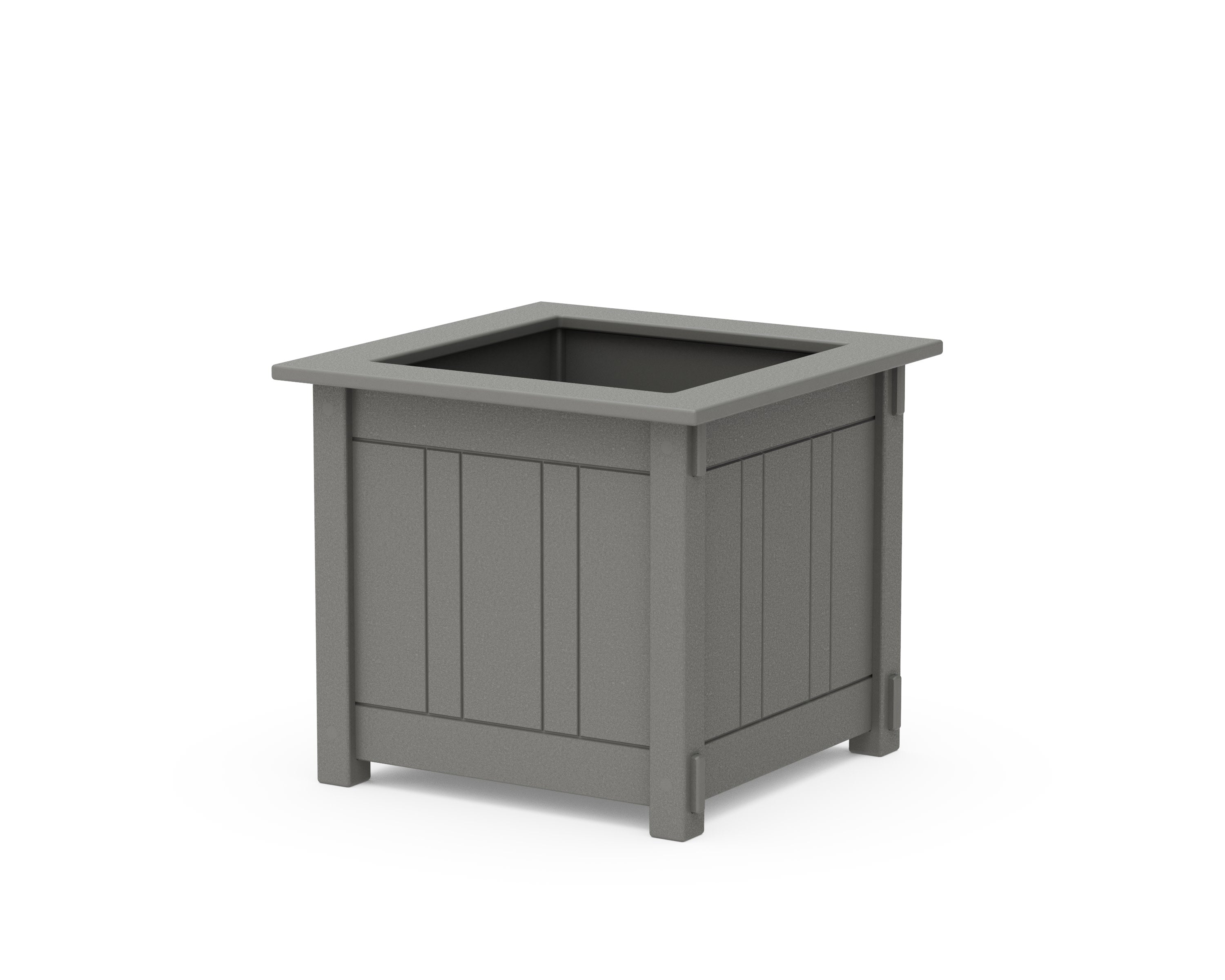 Acadia Large Square Planter Box in Slate Grey