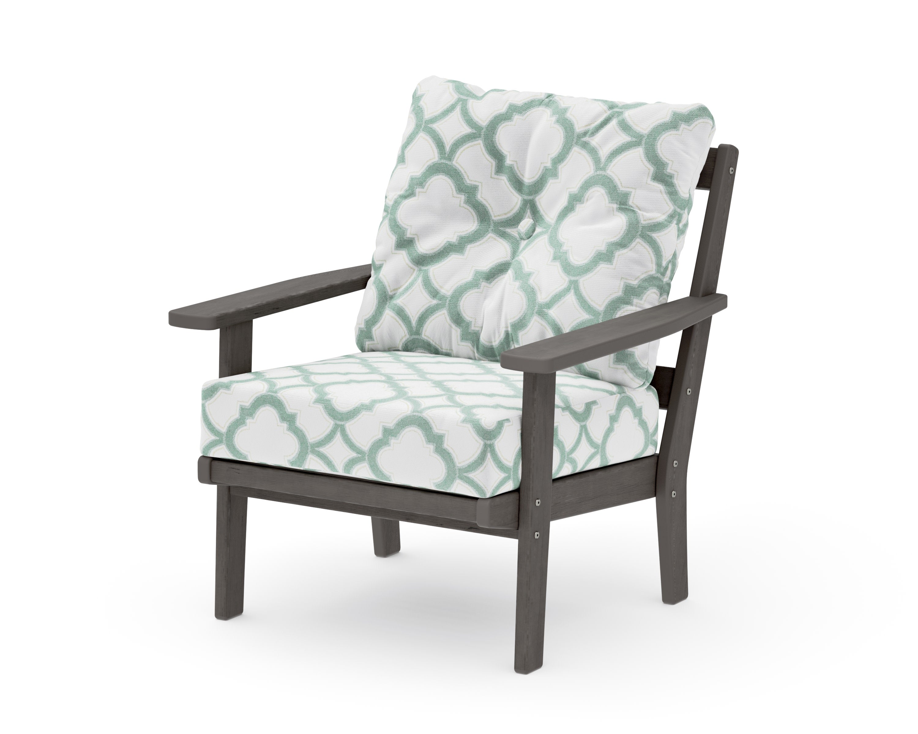 Prairie Deep Seating Chair in Driftwood / Trellis Glacier Spa
